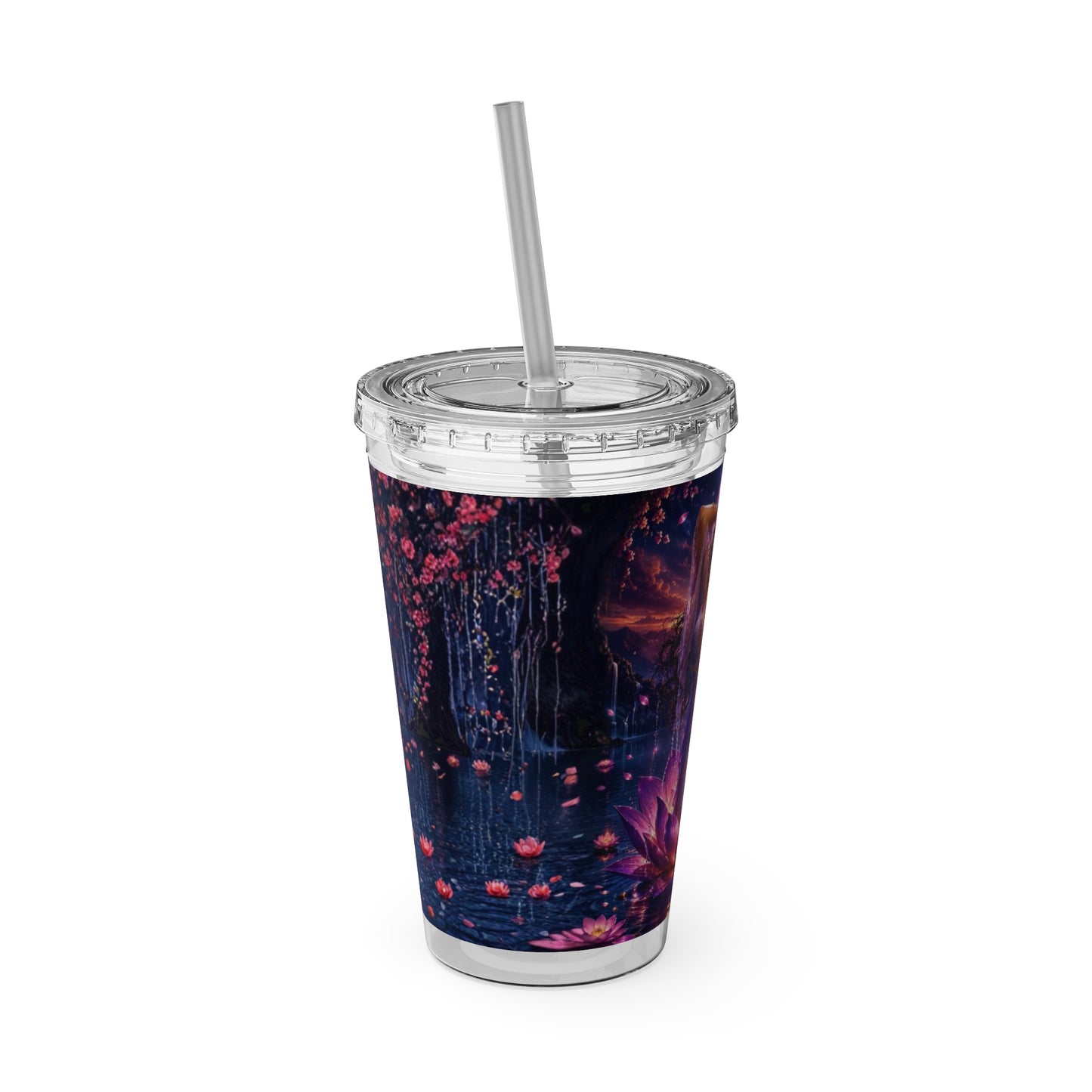 Water Goddess 16oz Sunsplash Straw Tumbler | Andi B. Designs