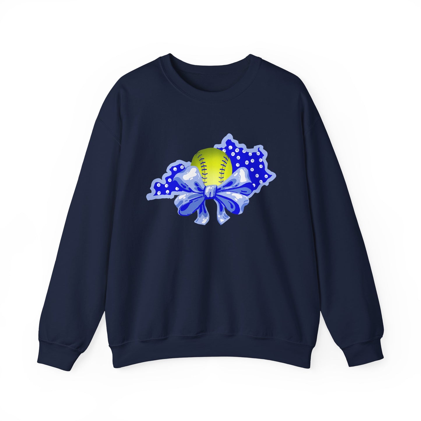 Softball and Bows Kentucky Crewneck