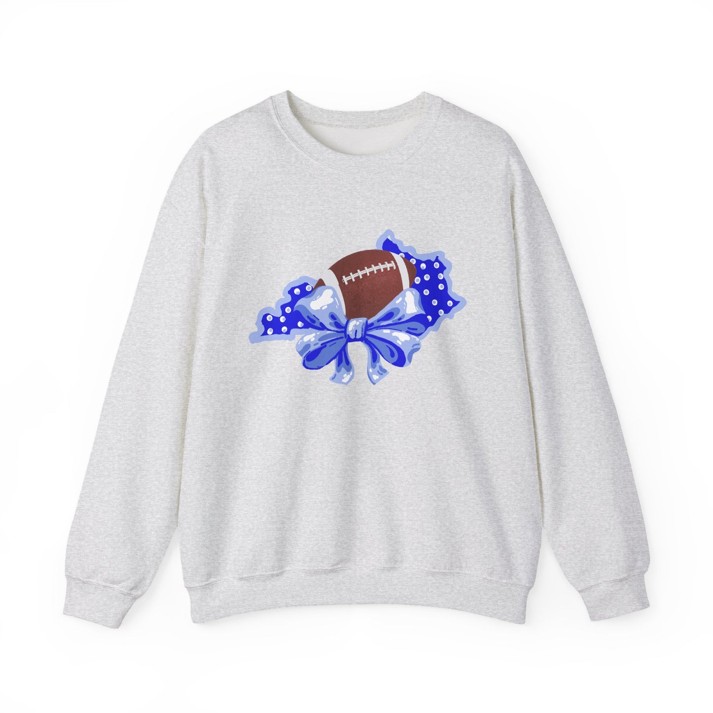 Football and Bows Crewneck Sweatshirt for Fans!