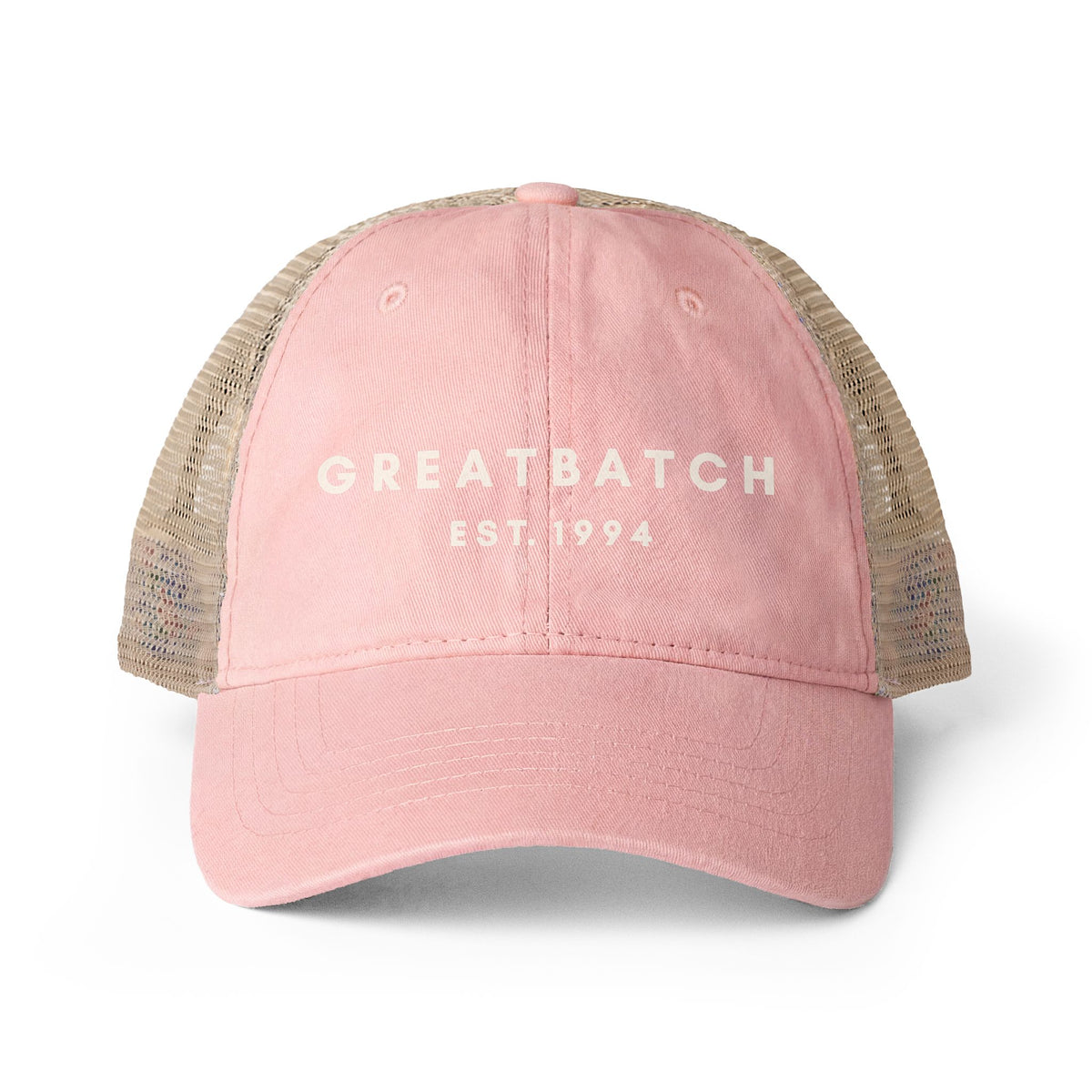 The Greatbatch Hat | Beige Font Patterned Bill