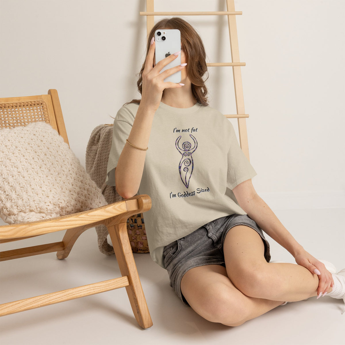 Goddess Sized Tee — "I'm not fat, I'm Goddess Sized" Empowerment T‑Shirt | Andi B. Designs