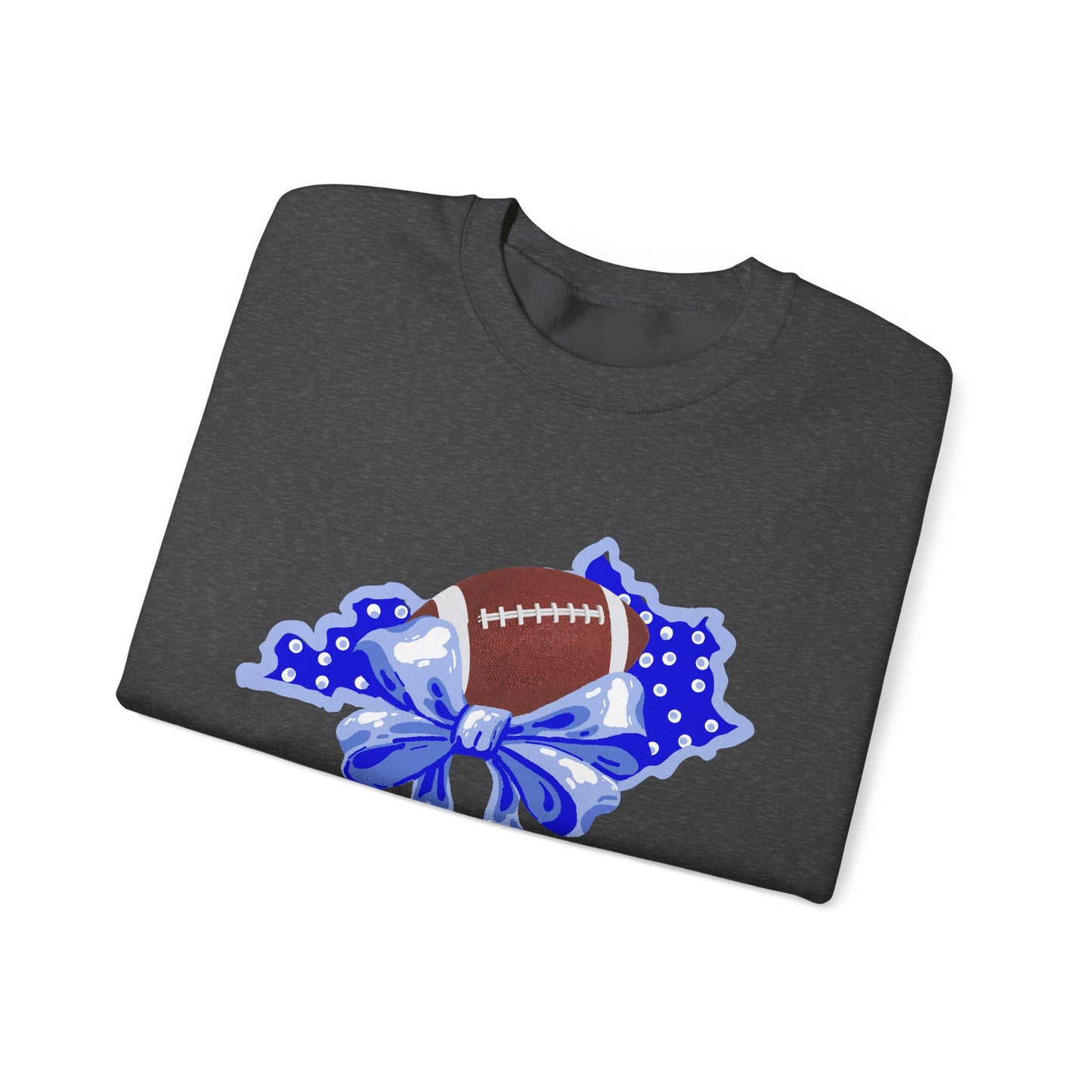 Football and Bows Crewneck Sweatshirt for Fans!