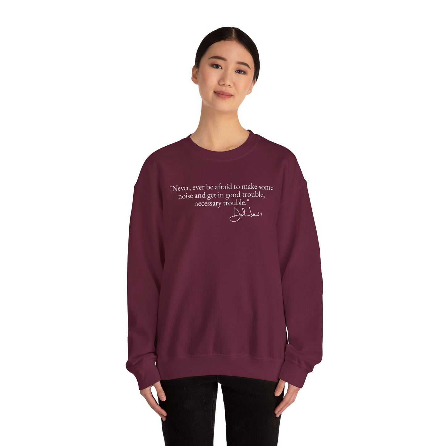 Good Trouble Crewneck | White Font