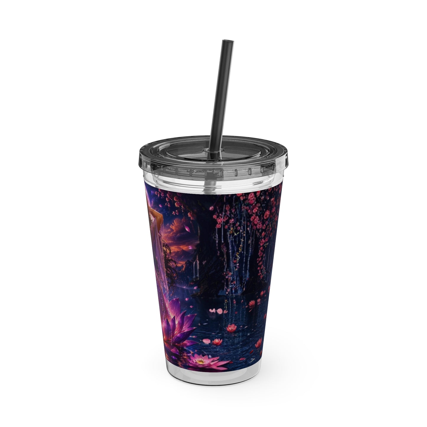 Water Goddess 16oz Sunsplash Straw Tumbler | Andi B. Designs