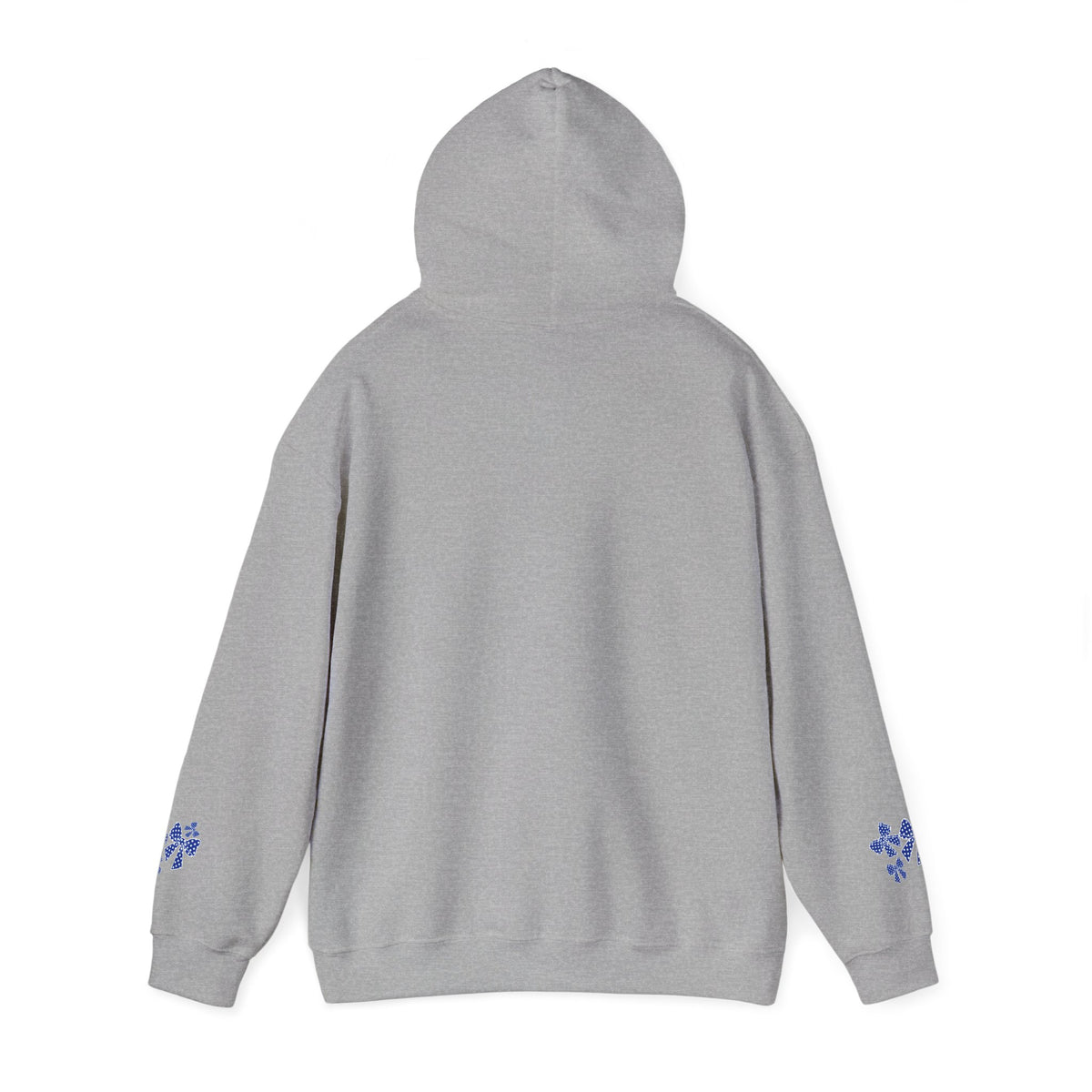 Polka Dot Bow Hoodie — Cute Blue Ribbon Graphic Sweatshirt