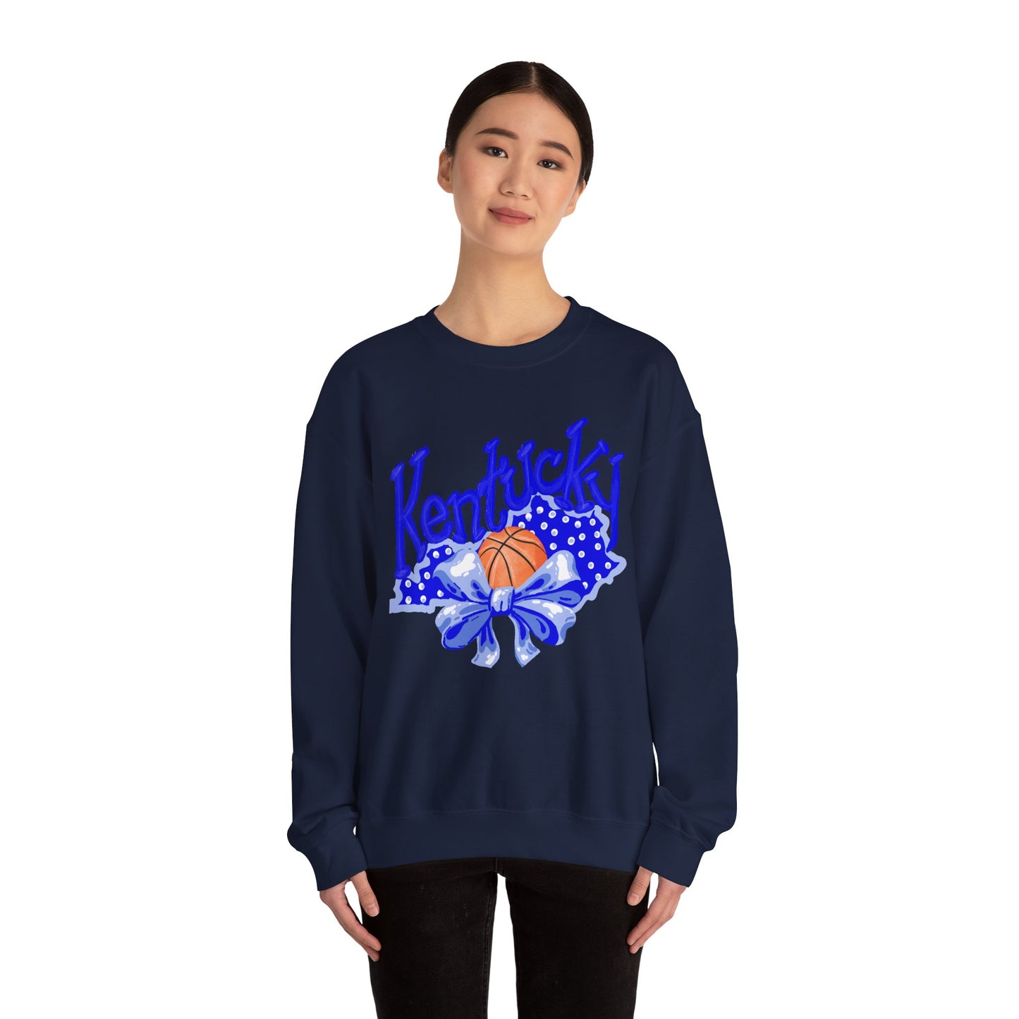 Basketball and Bows Kentucky Crewneck