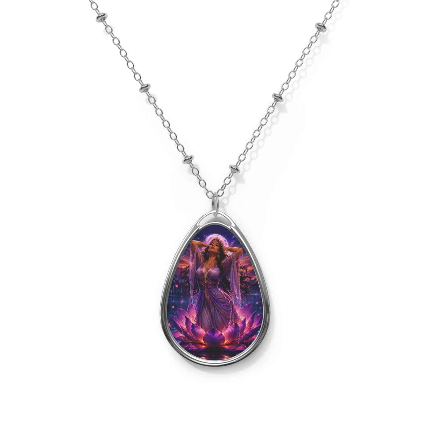 Water Goddess Oval Necklace | Andi B. Designs