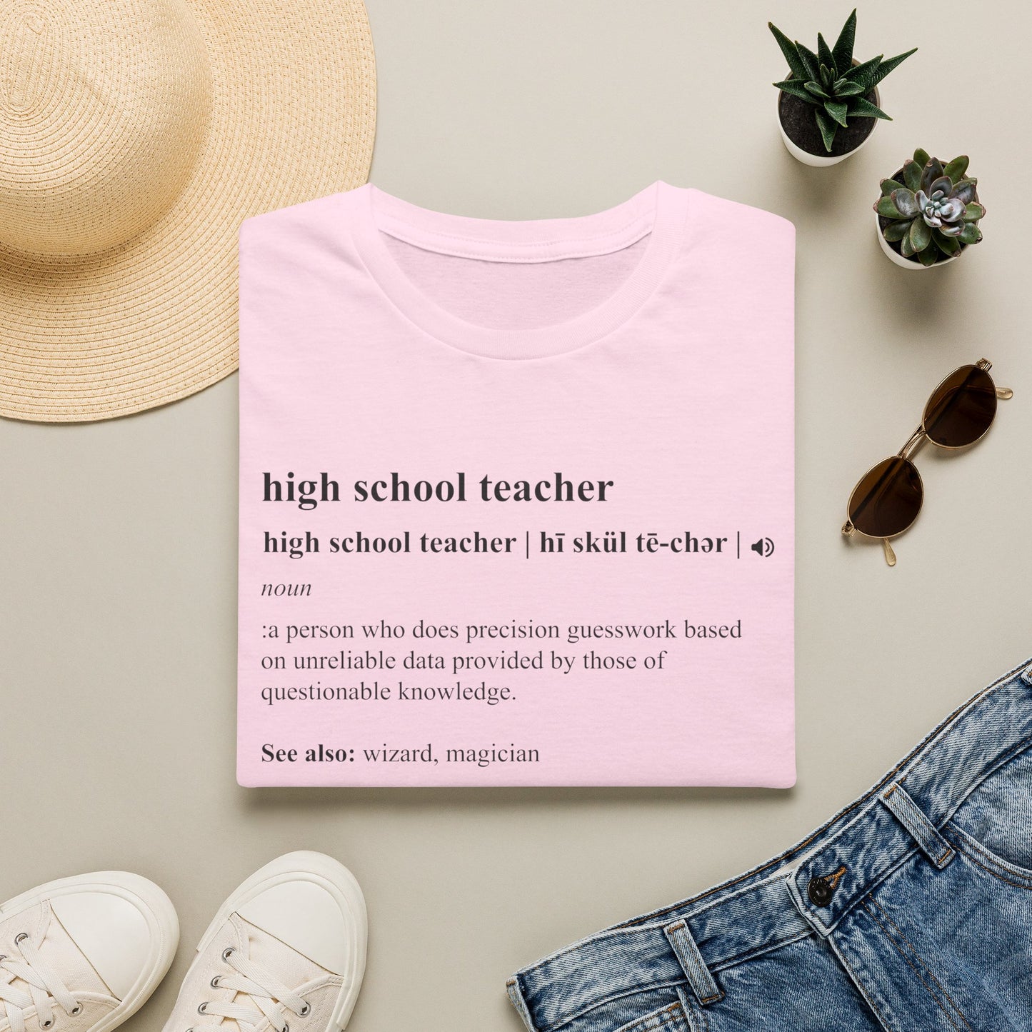Teacher Definition T-Shirt — 'high school teacher' Funny Dictionary Tee