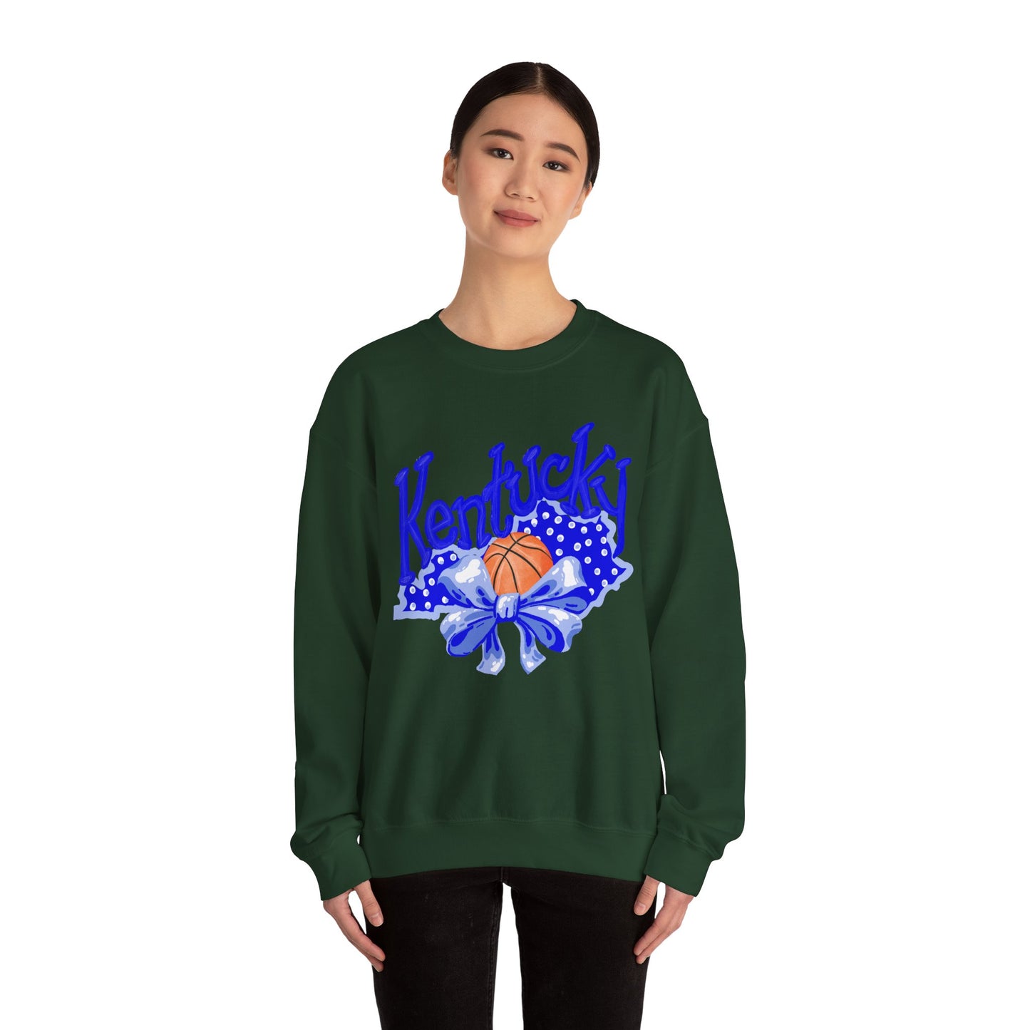 Basketball and Bows Kentucky Crewneck