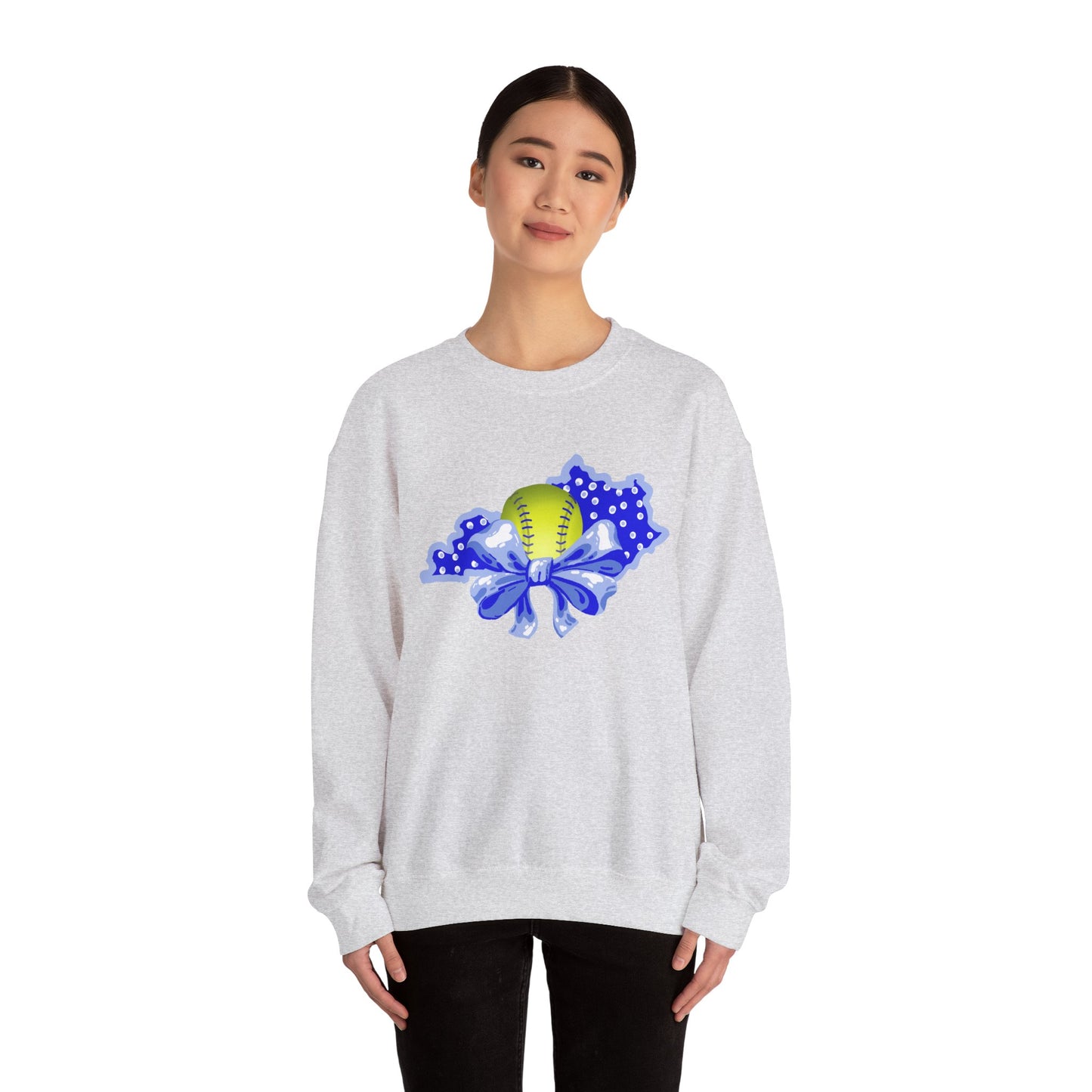 Softball and Bows Kentucky Crewneck