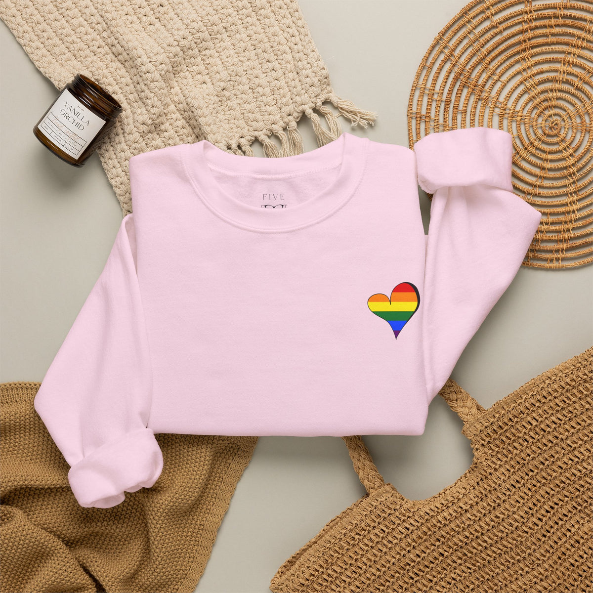 Kentucky Rainbow Stacked Font Crewneck Sweatshirt