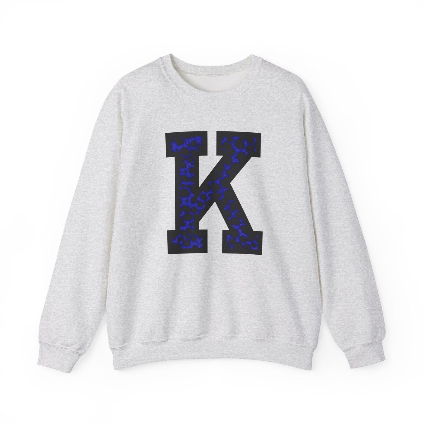 Big K for Kentucky Blue Cheetah Print Crewneck