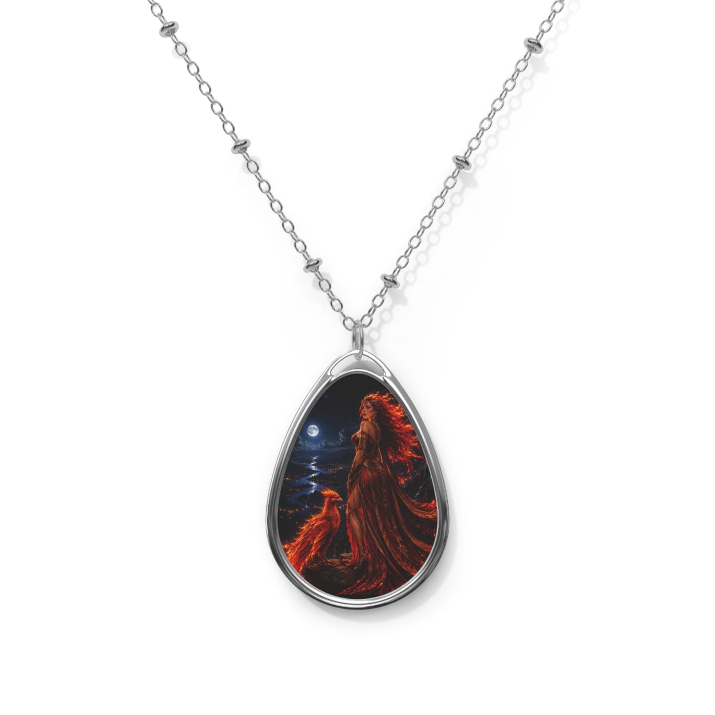 Fire Goddess Oval Necklace | Andi B. Designs