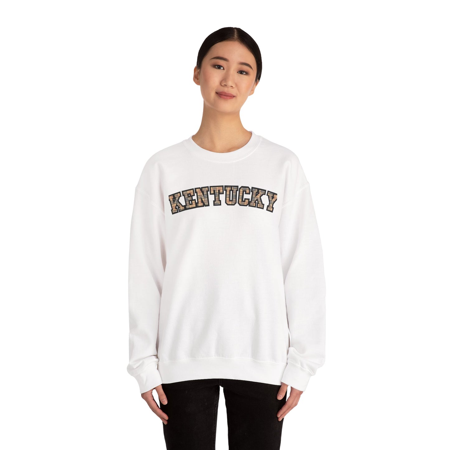 Kentucky Kensington Plaid Crewneck Sweatshirt