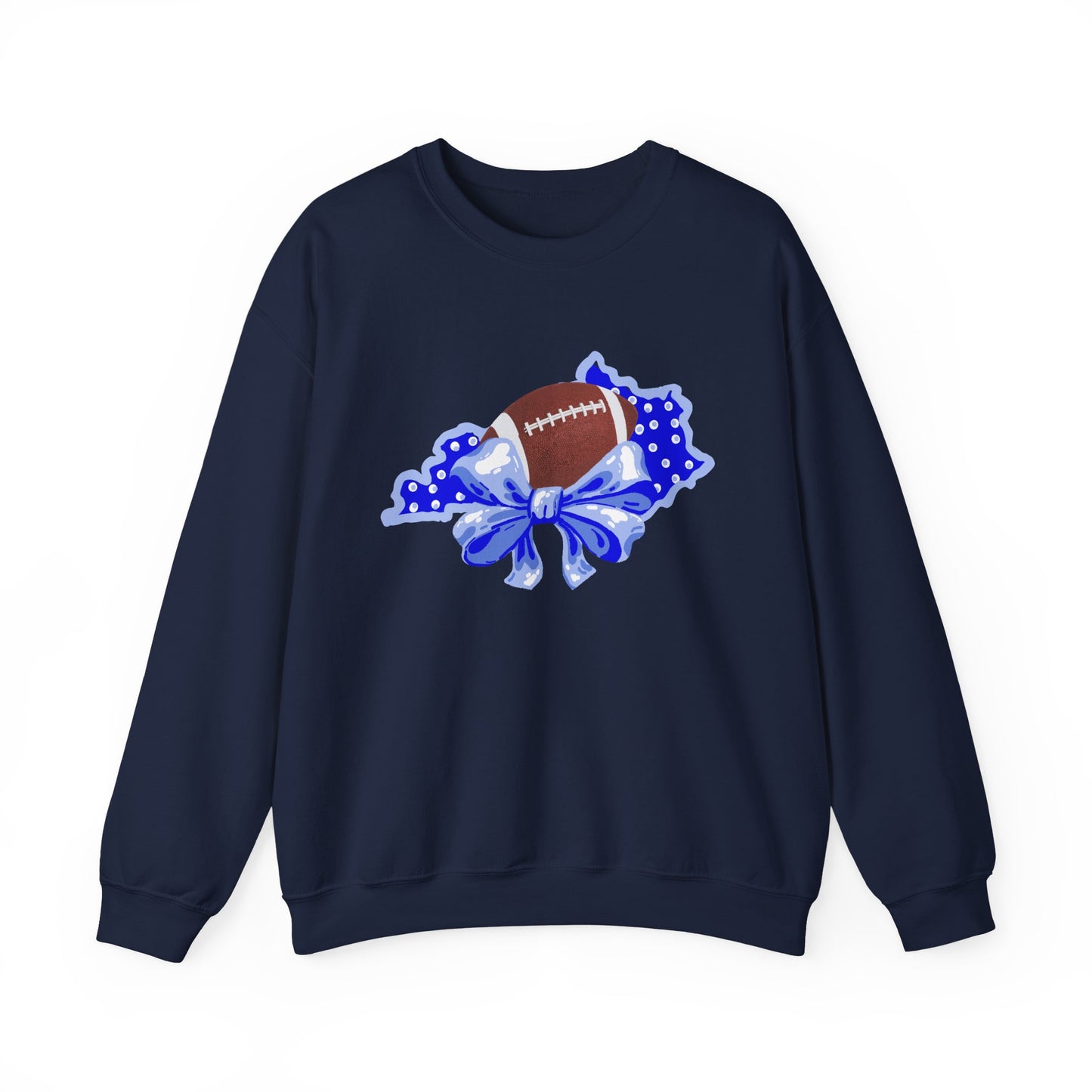 Football and Bows Crewneck Sweatshirt for Fans!