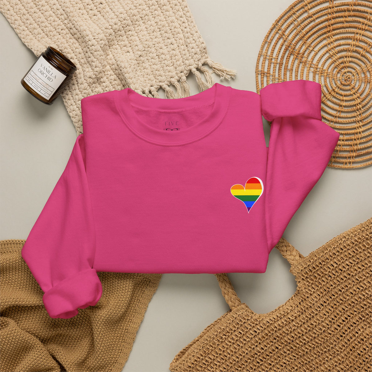Kentucky Rainbow Stacked Font Crewneck Sweatshirt