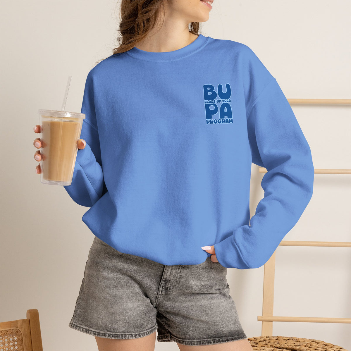 Brescia PA Program Blue Ombre Graphic Crewneck Sweatshirt