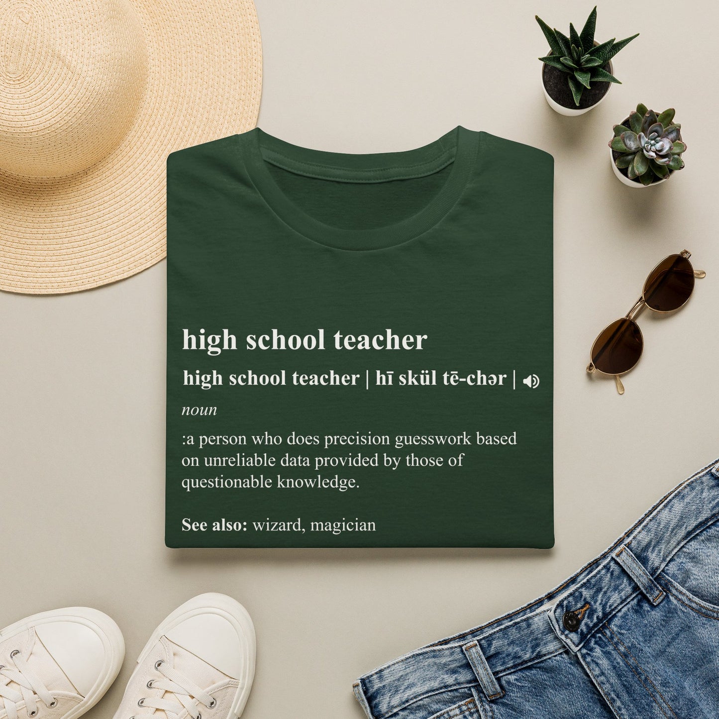 Teacher Definition T-Shirt — 'high school teacher' Funny Dictionary Tee