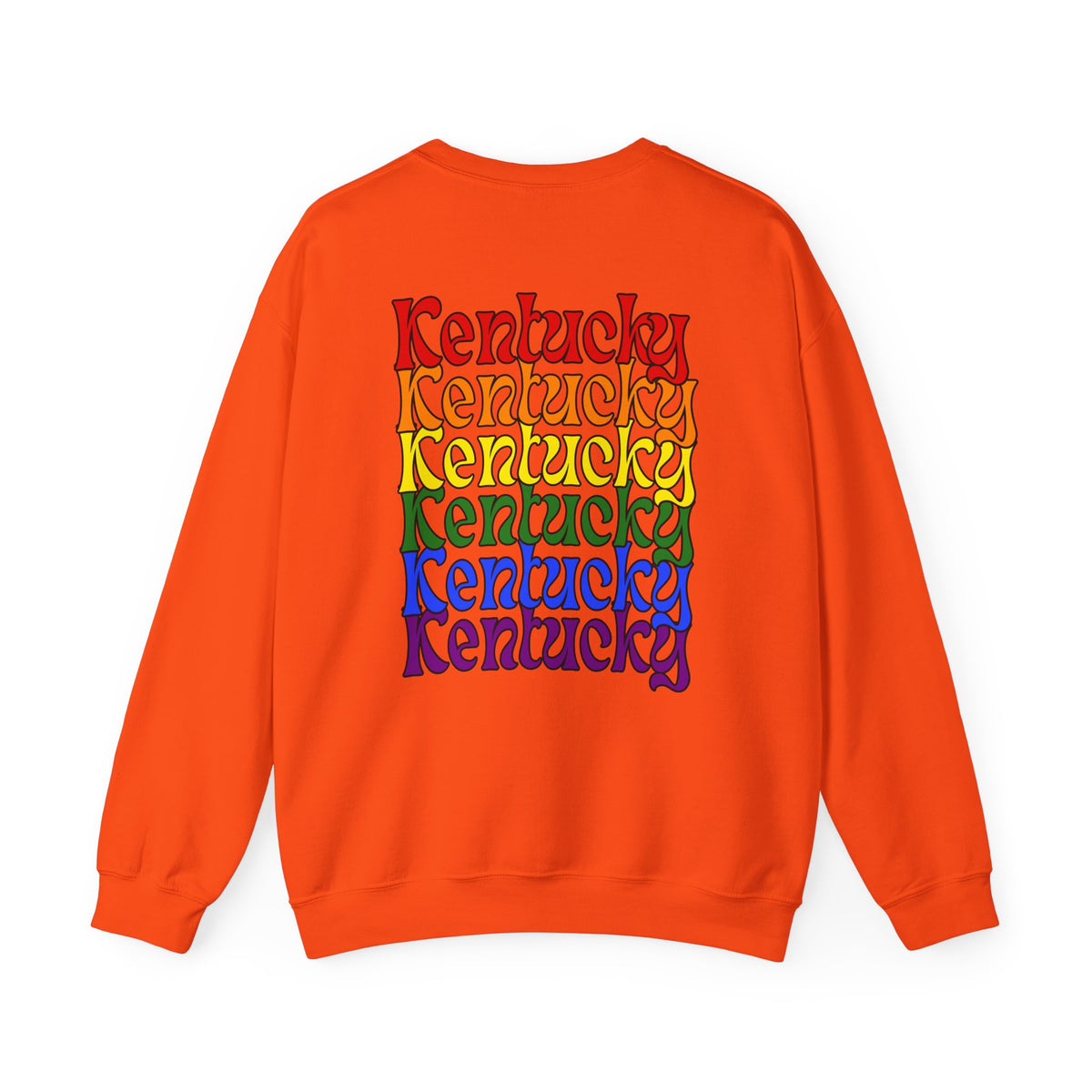 Kentucky Rainbow Stacked Font Crewneck Sweatshirt