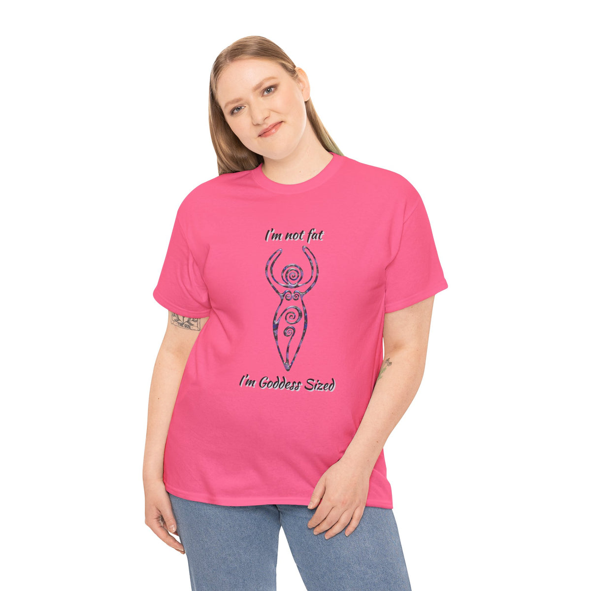 Goddess Sized Tee — "I'm not fat, I'm Goddess Sized" Empowerment T‑Shirt | Andi B. Designs