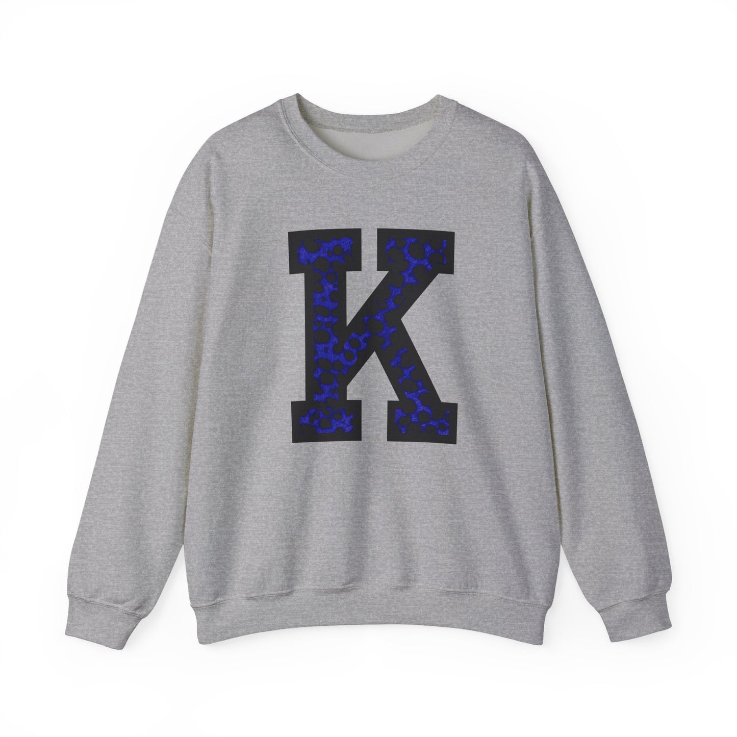 Big K for Kentucky Blue Cheetah Print Crewneck