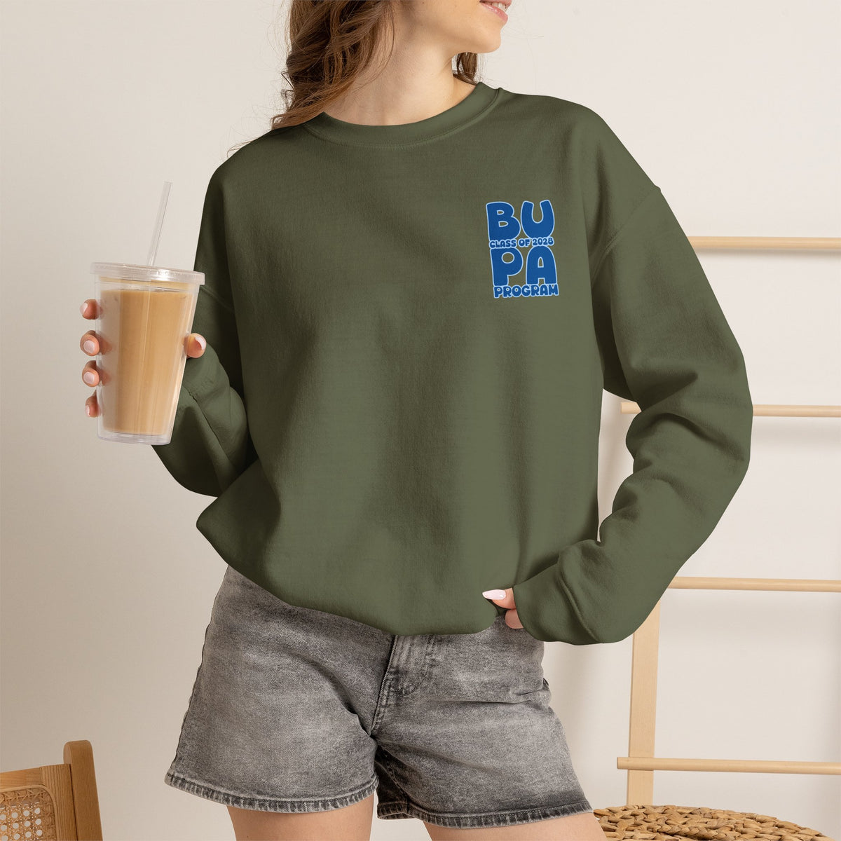 Brescia PA Program Blue Ombre Graphic Crewneck Sweatshirt