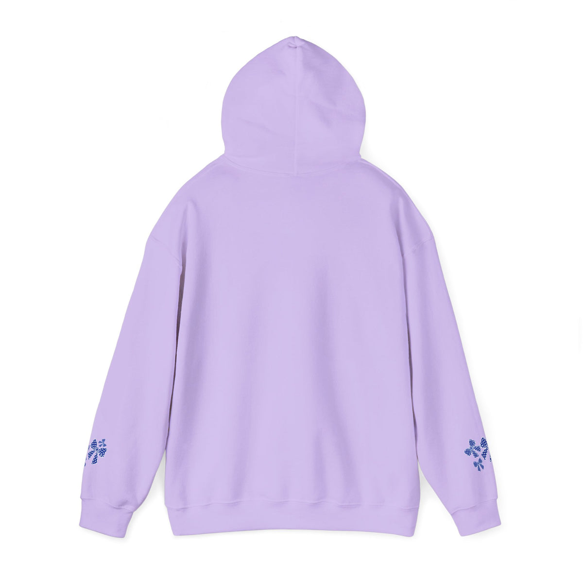 Polka Dot Bow Hoodie — Cute Blue Ribbon Graphic Sweatshirt