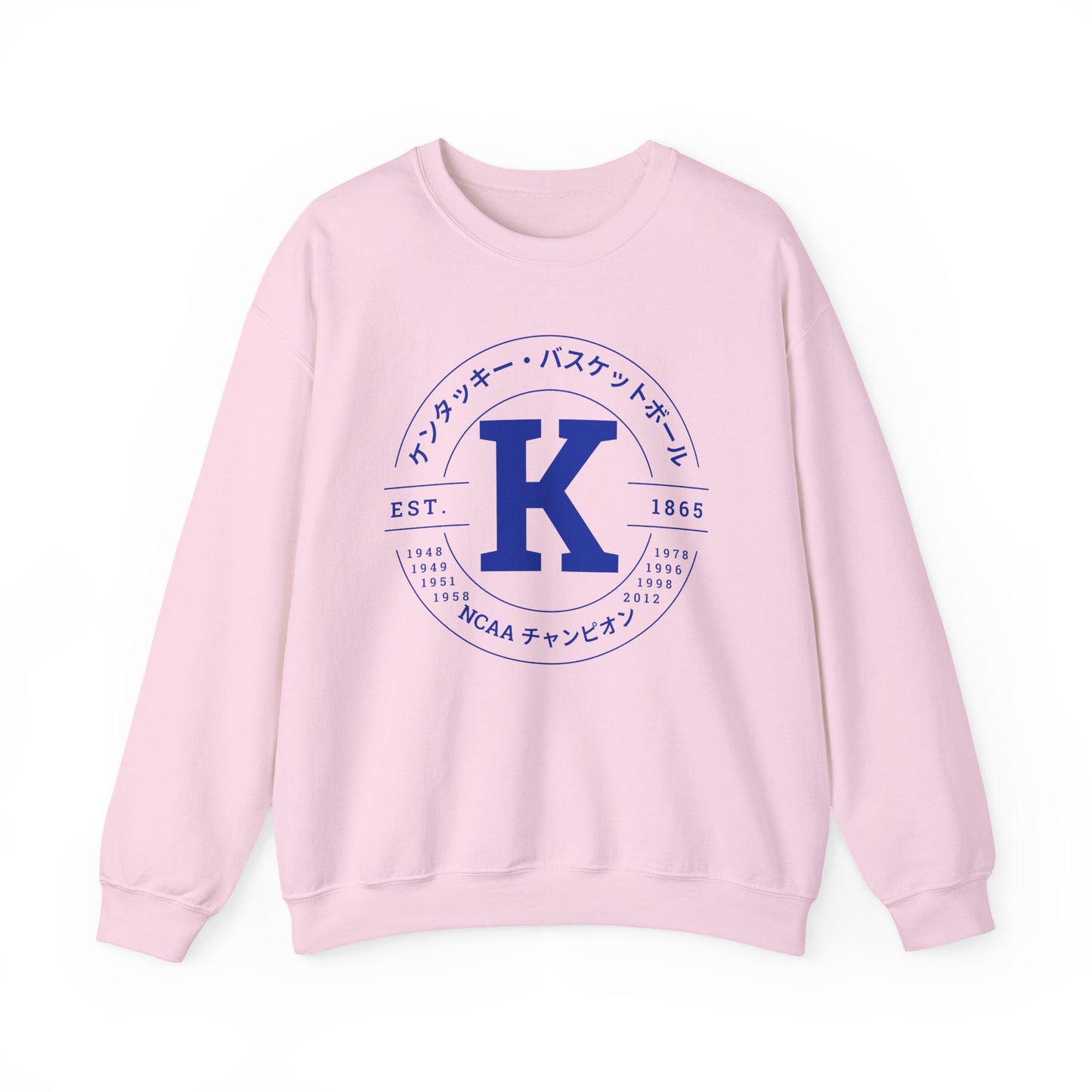 Vintage K Basketball Crewneck Sweatshirt (Blue Font)