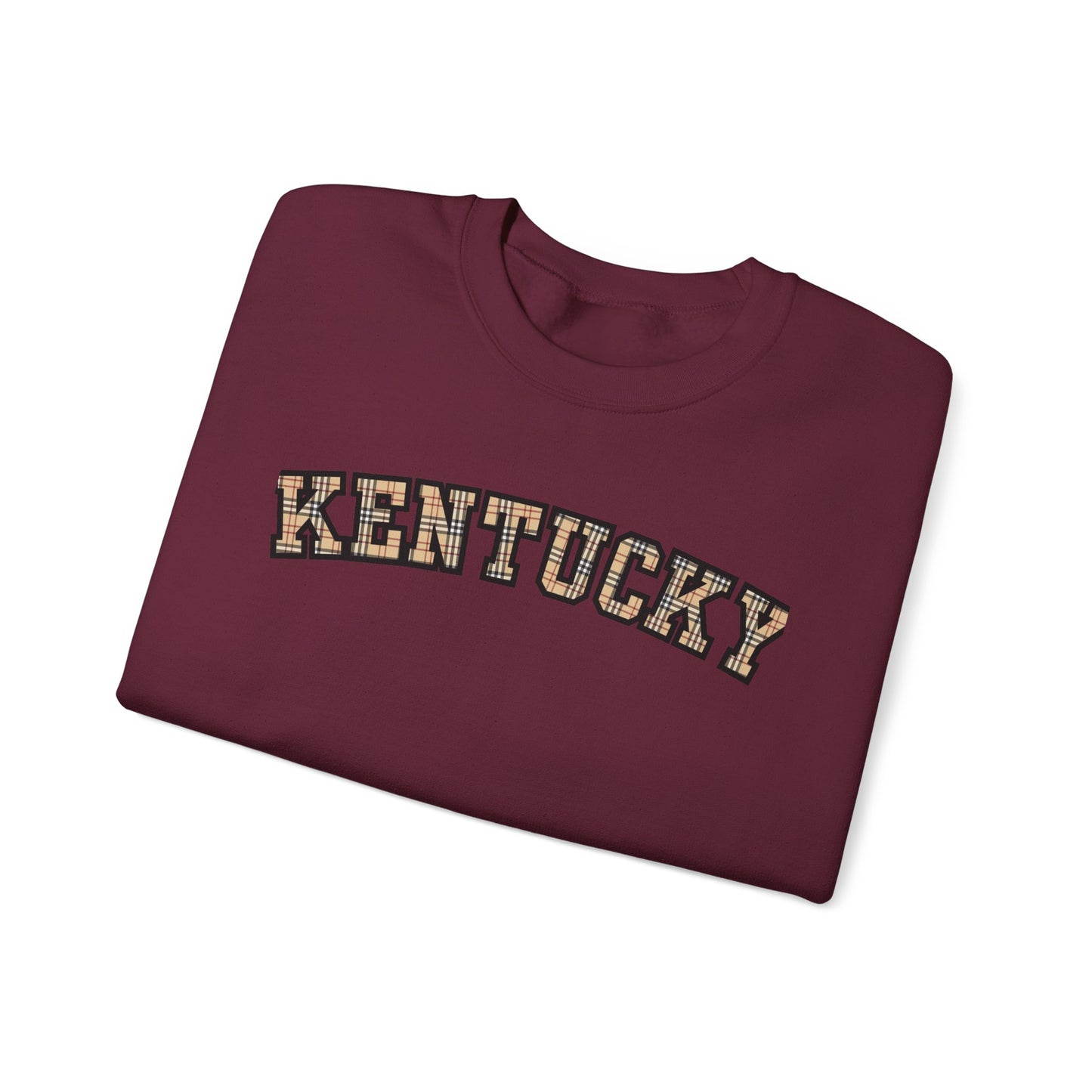 Kentucky Kensington Plaid Crewneck Sweatshirt