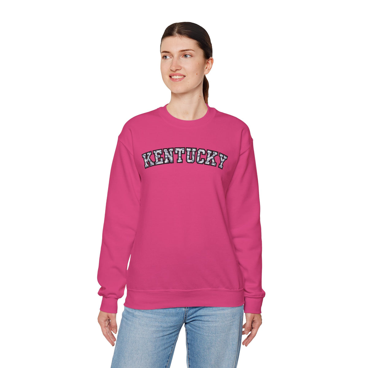 Kentucky Grey Modern Camo Crewneck Sweatshirt