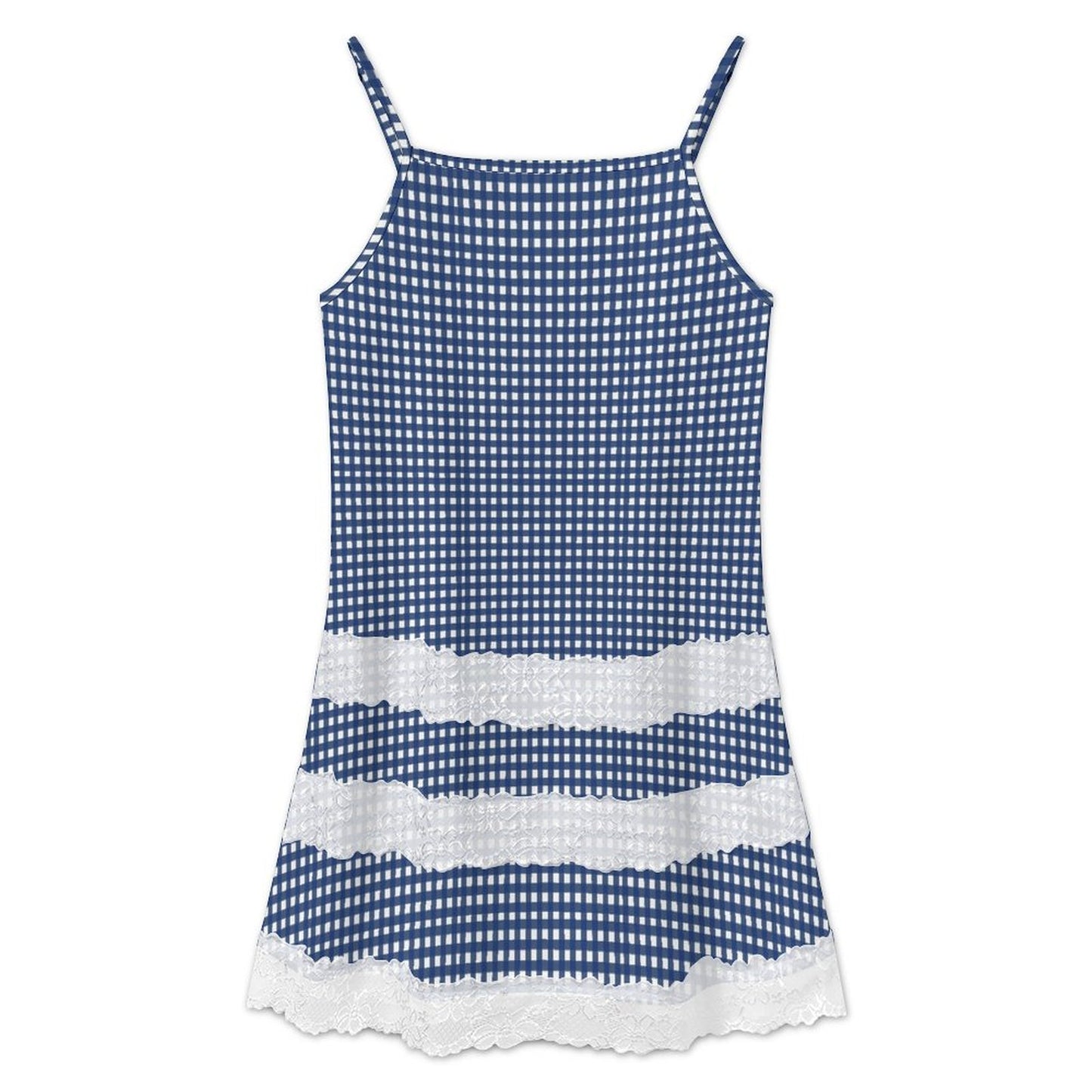 Kentucky Blue Lace Trimmed Camisole Dress