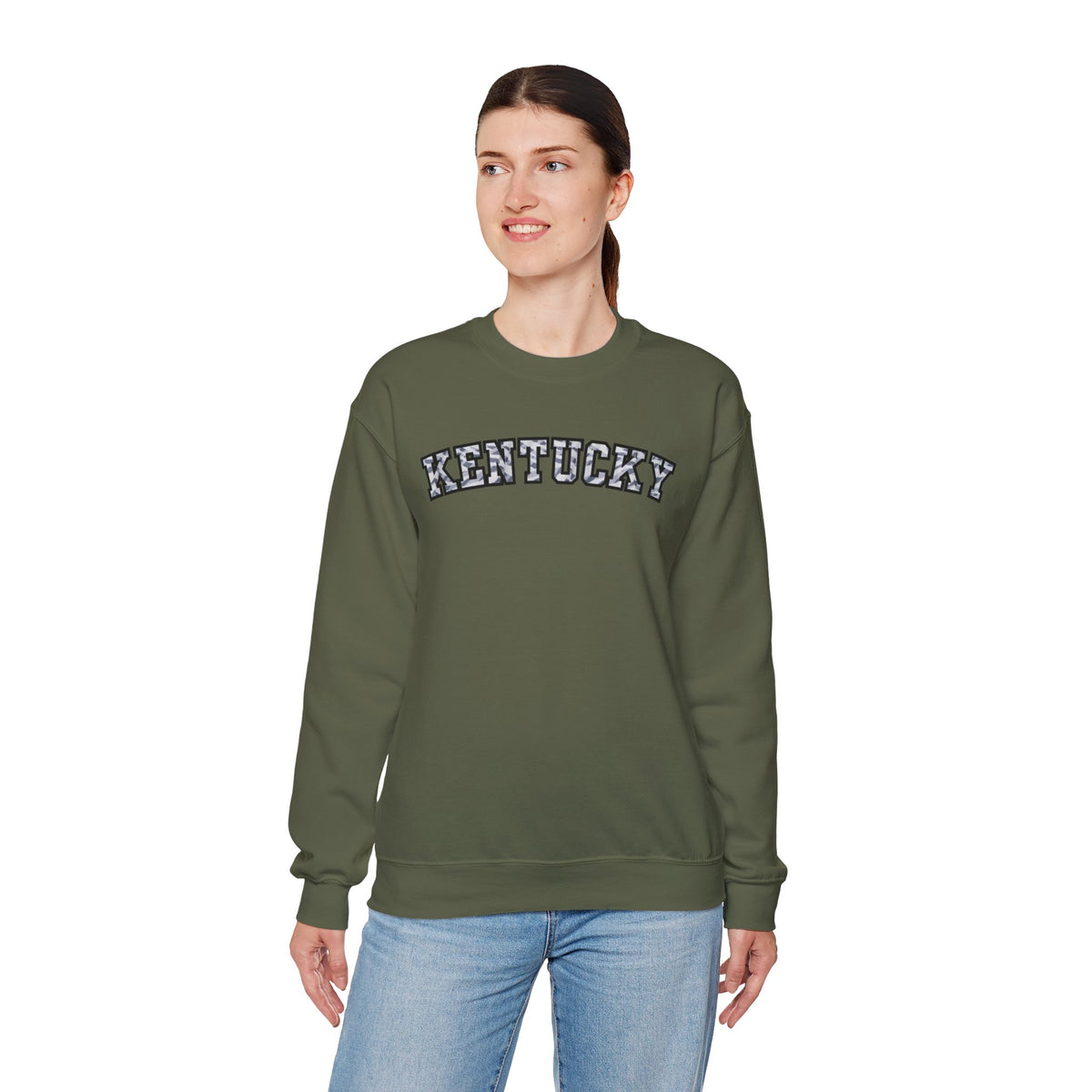 Kentucky Grey Modern Camo Crewneck Sweatshirt