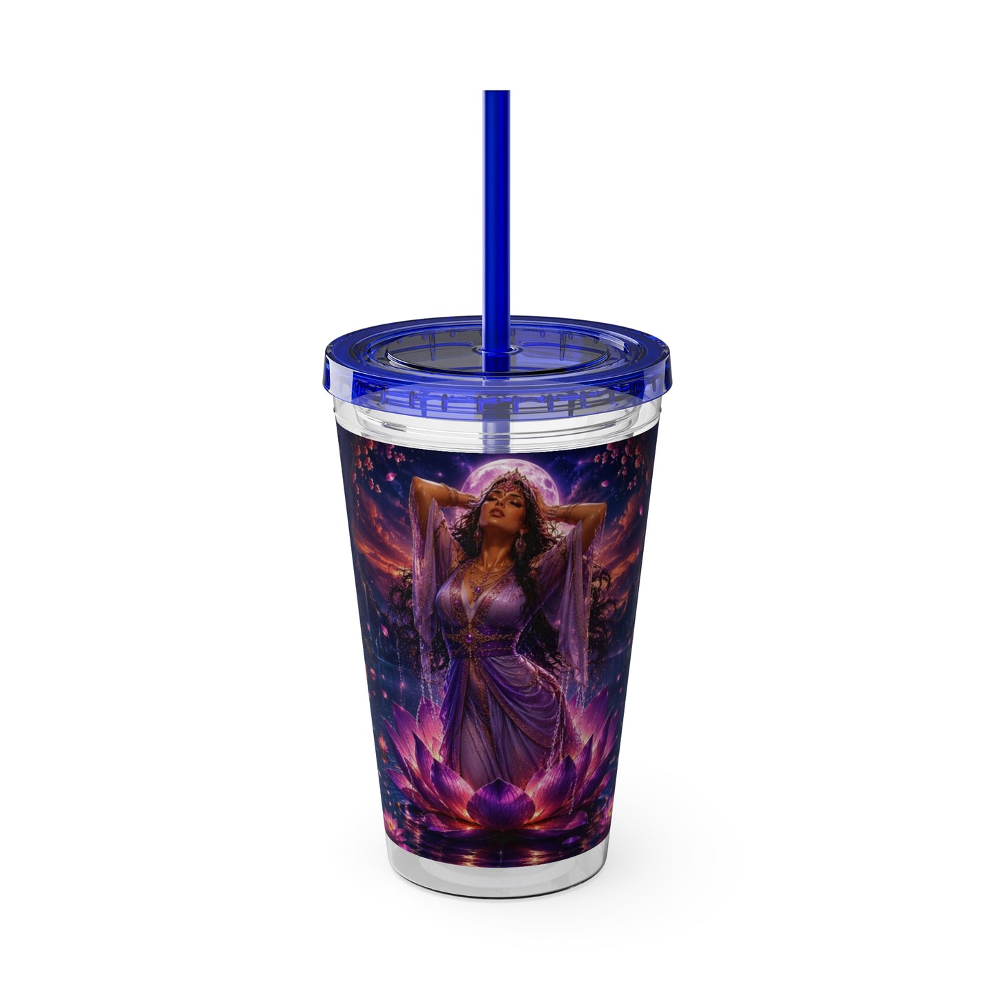 Water Goddess 16oz Sunsplash Straw Tumbler | Andi B. Designs