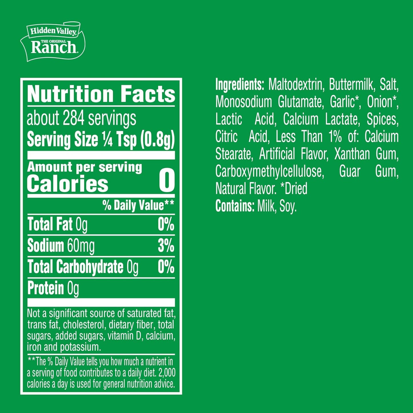 Hidden Valley Original Ranch Seasoning, Dressing and Dip Mix, 8 Ounces (Package May Vary)