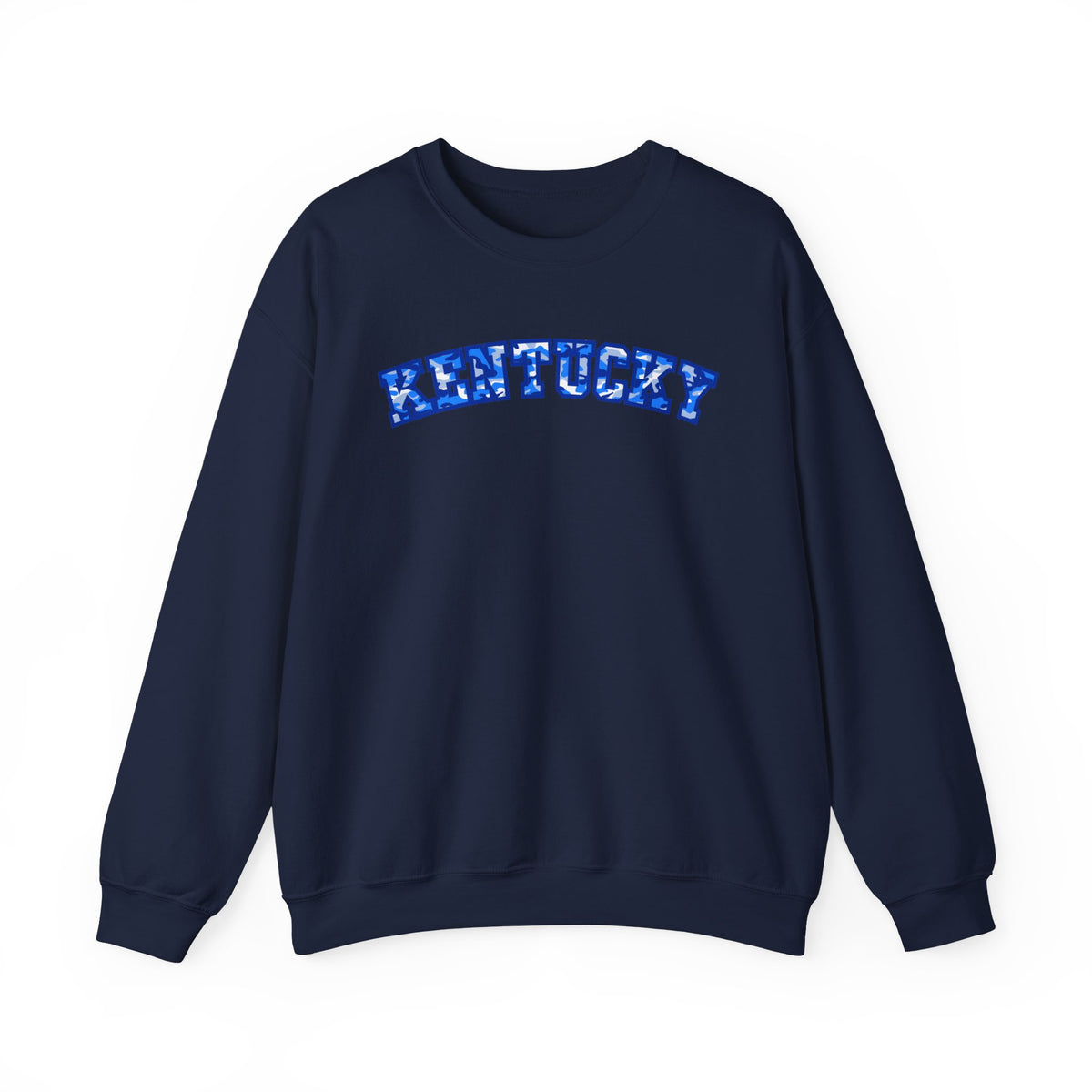 Kentucky Bright Blue Camo Crewneck Sweatshirt