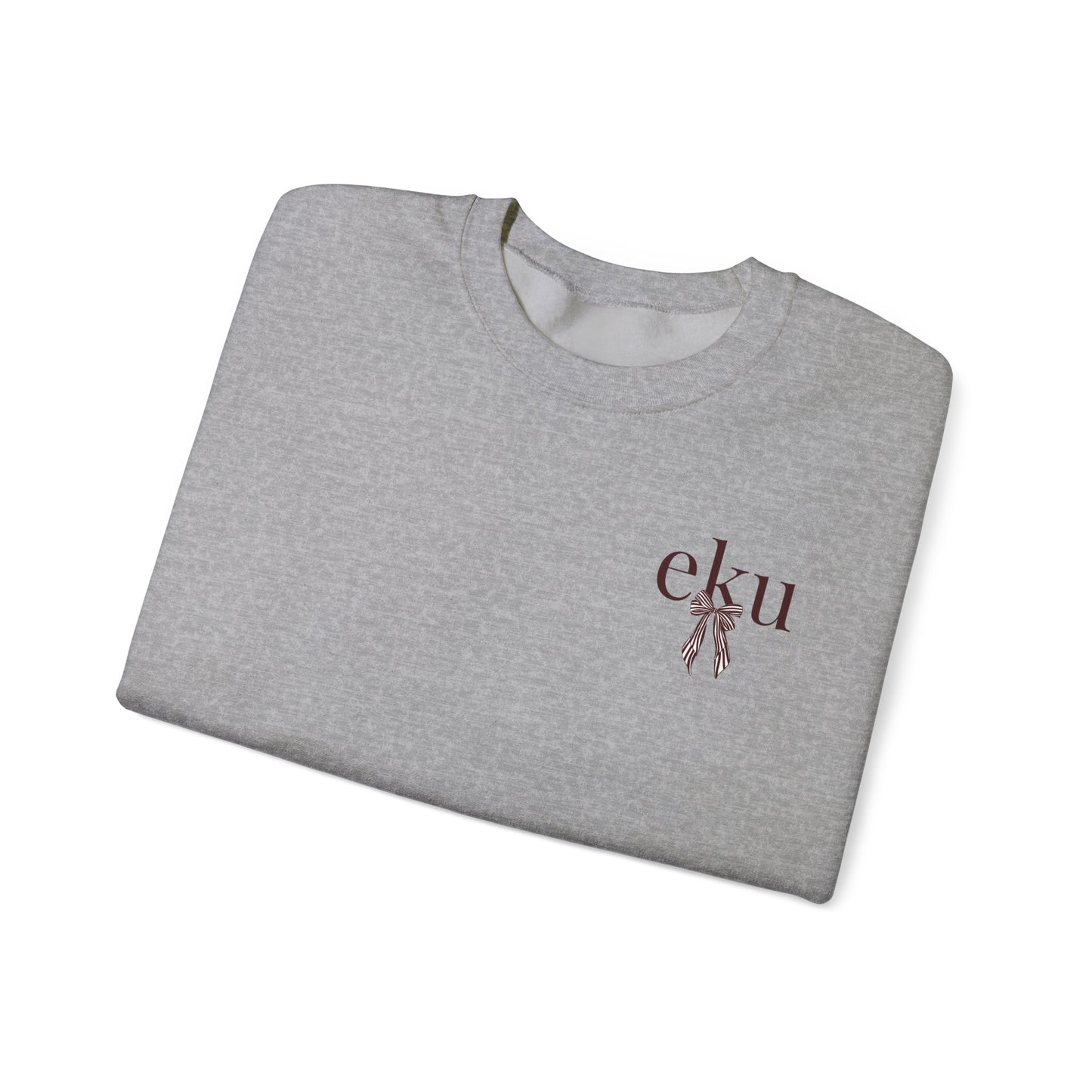 Eastern Kentucky University Striped Bow Crewneck