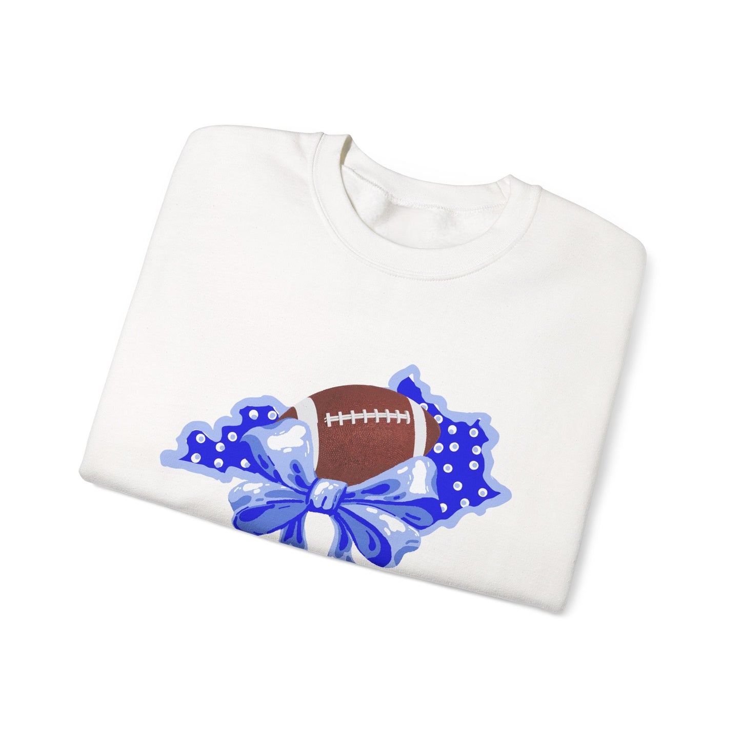 Football and Bows Crewneck Sweatshirt for Fans!