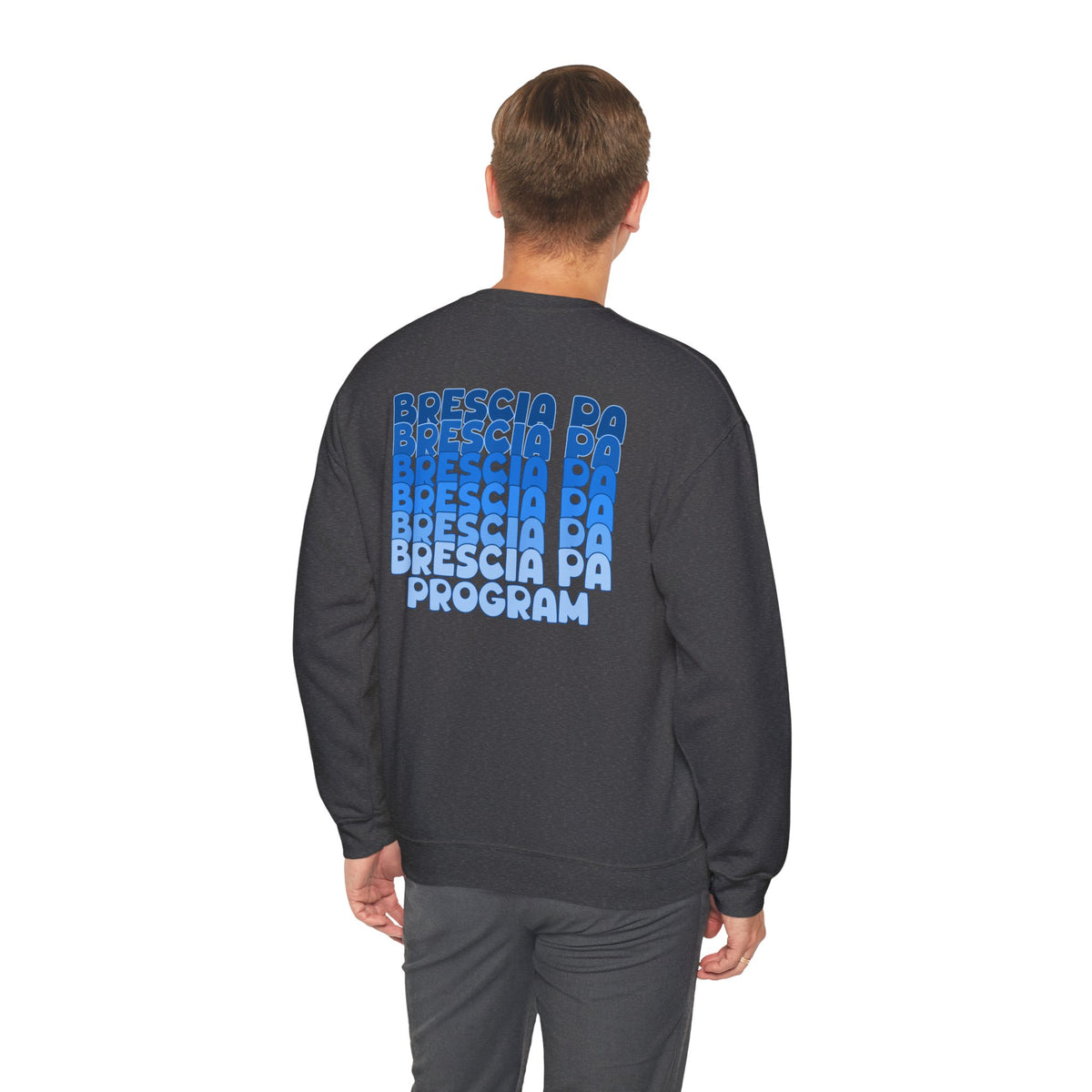 Brescia PA Program Blue Ombre Graphic Crewneck Sweatshirt