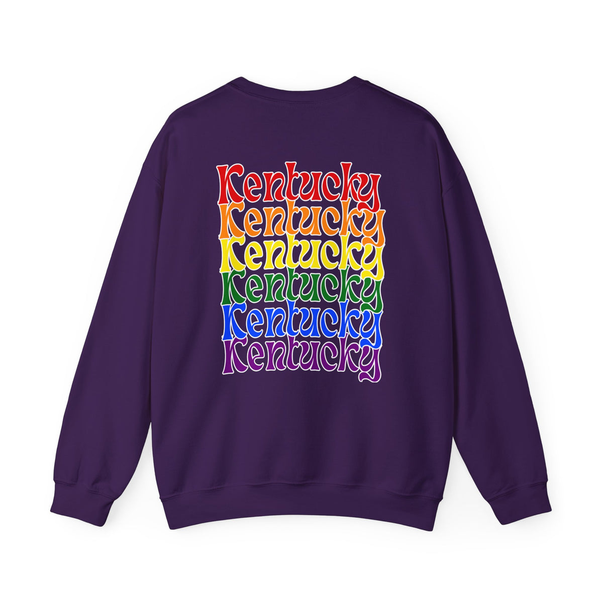 Kentucky Rainbow Stacked Font Crewneck Sweatshirt