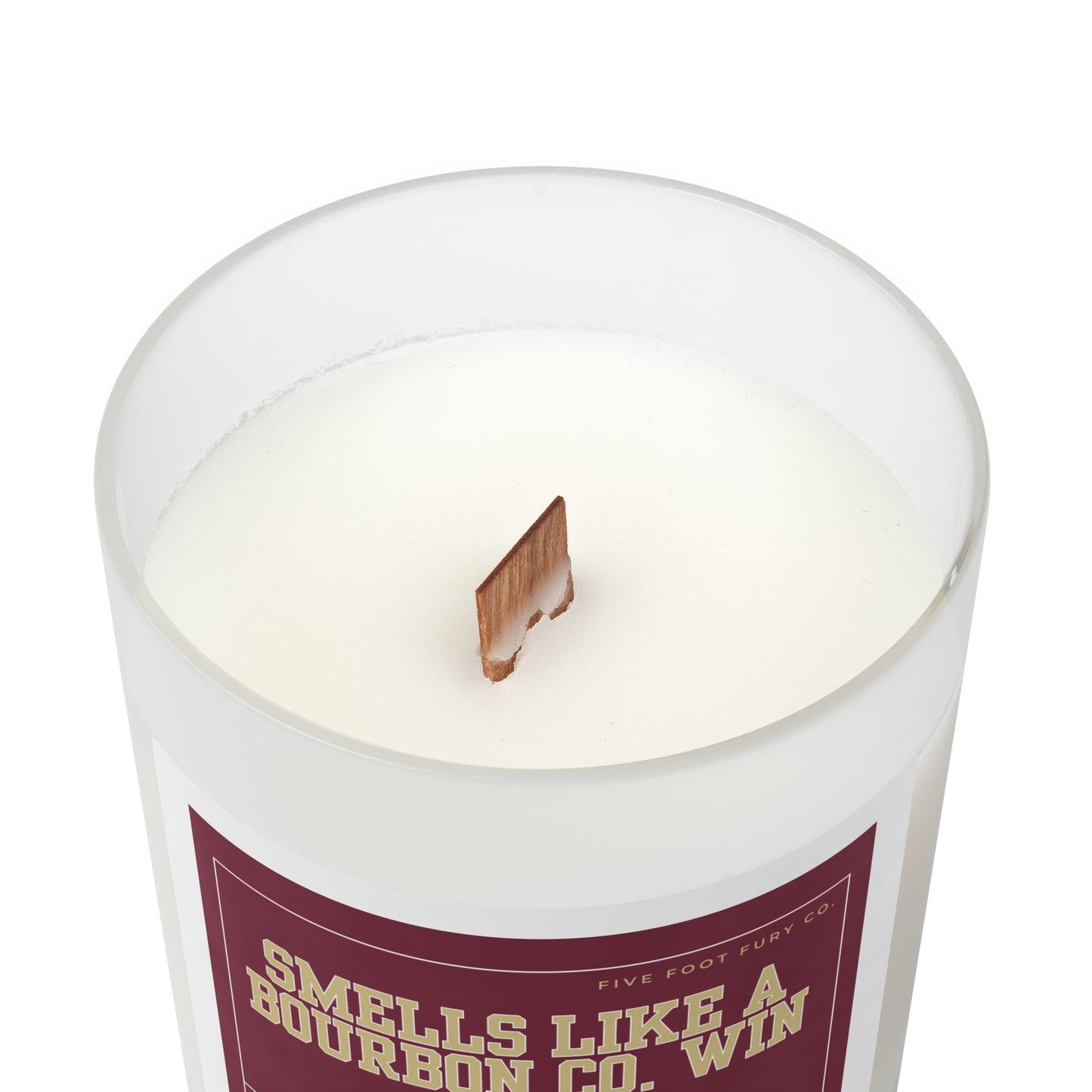 “Smells Like a Bourbon Co. Win” Frosted Glass Candle – 11oz, Go Colonels Scented Candle