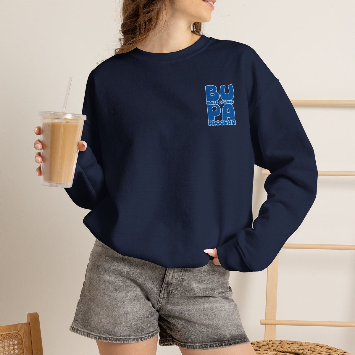 Brescia PA Program Blue Ombre Graphic Crewneck Sweatshirt