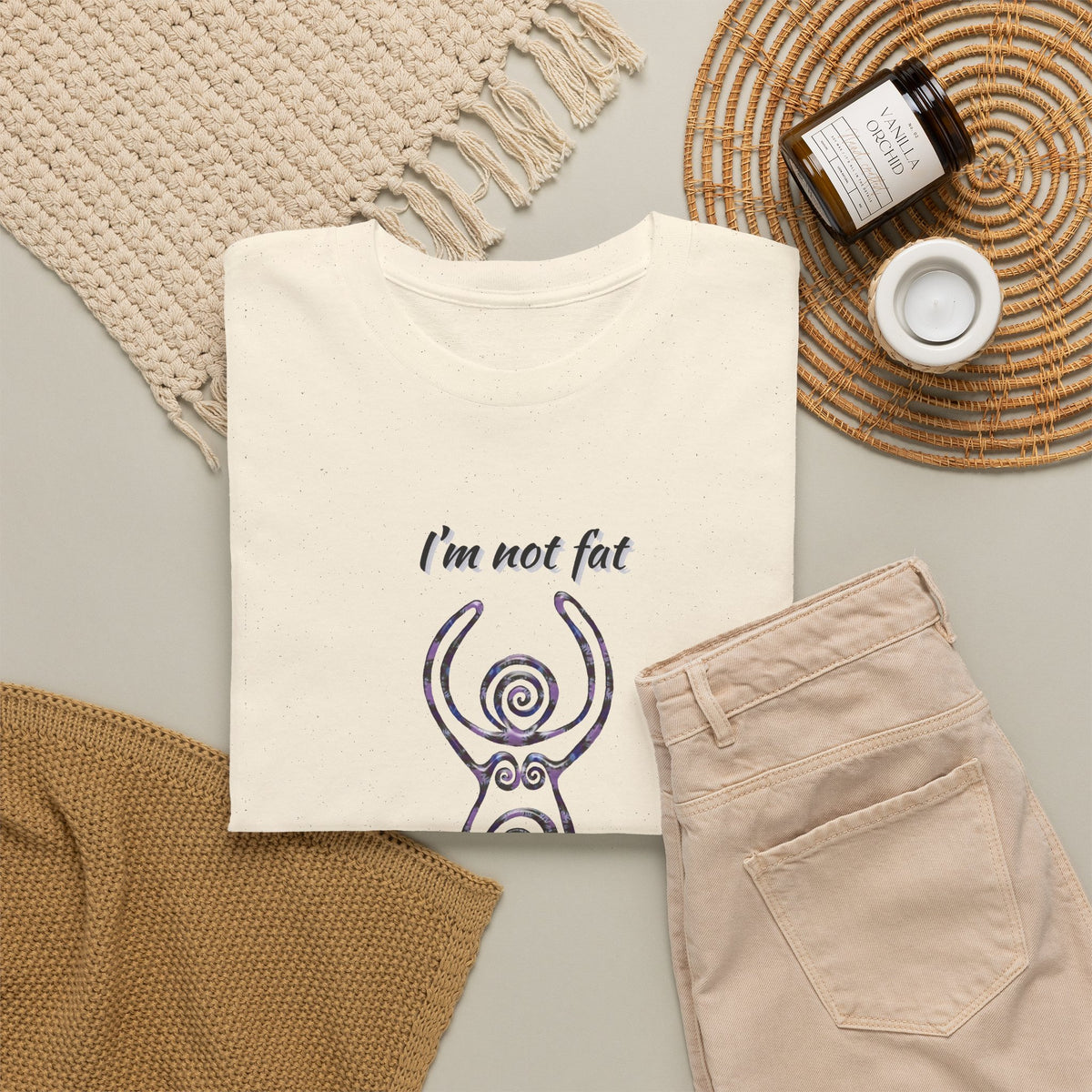 Goddess Sized Tee — "I'm not fat, I'm Goddess Sized" Empowerment T‑Shirt | Andi B. Designs