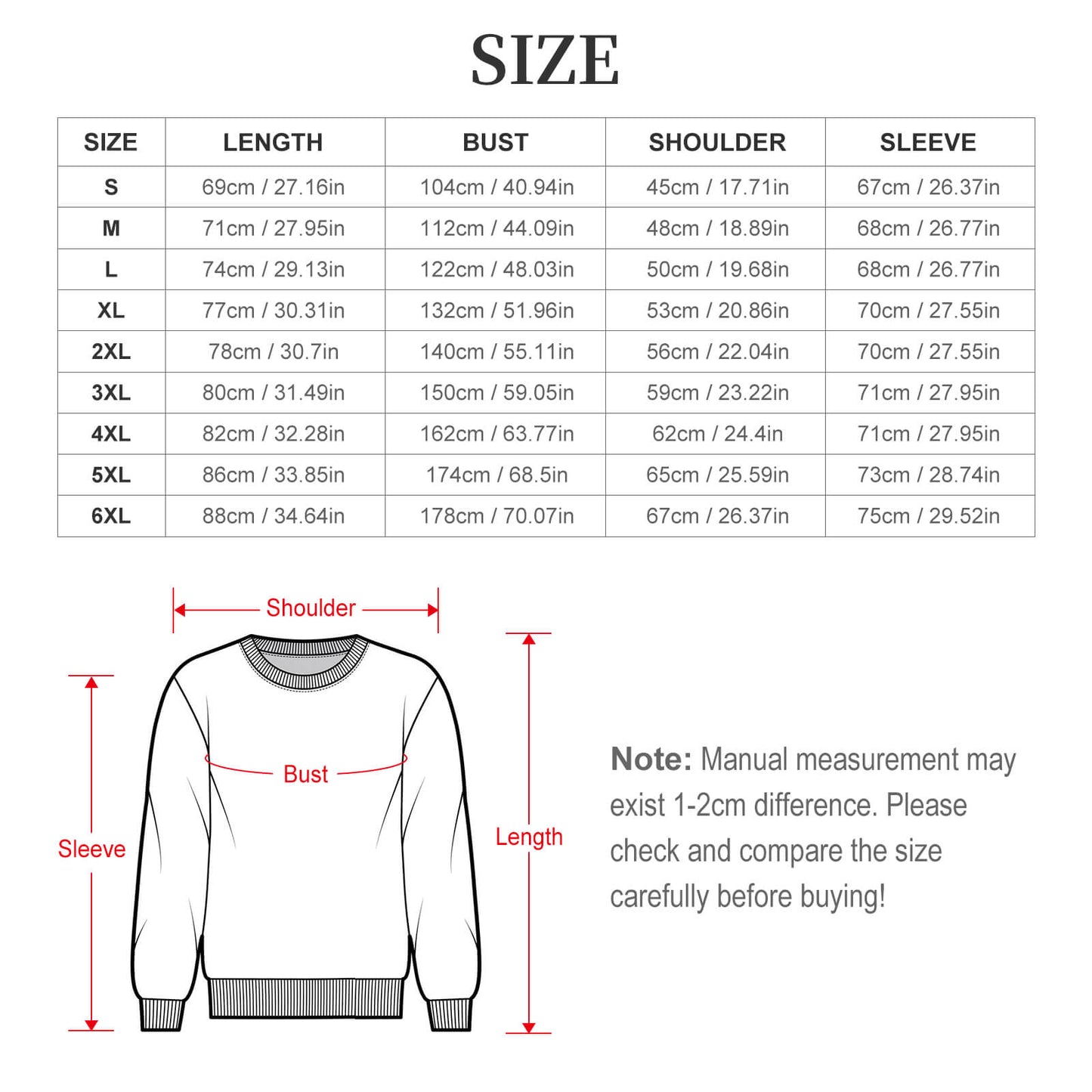 300gsm Oversized Thick Pullover Sweater(All-Over Printing)