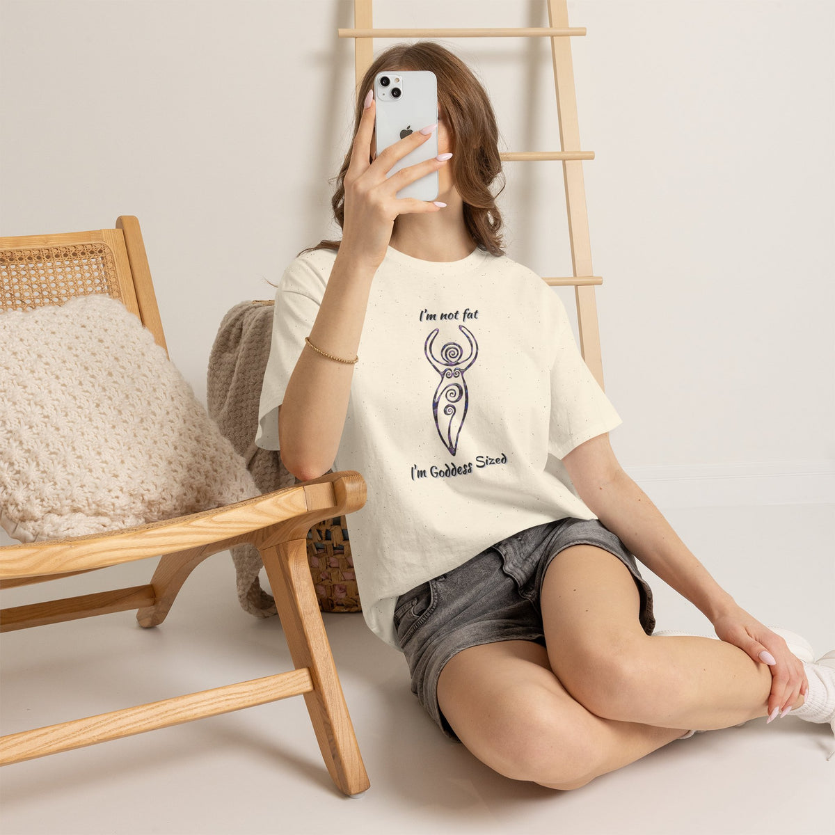 Goddess Sized Tee — "I'm not fat, I'm Goddess Sized" Empowerment T‑Shirt | Andi B. Designs