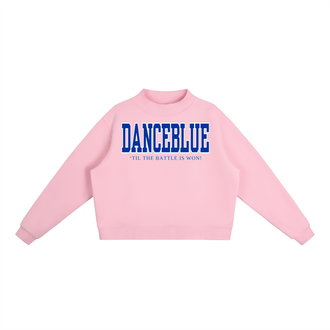 DanceBlue Mock Neck - Blue w/White Font
