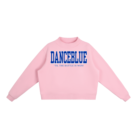 DanceBlue Mock Neck - Blue w/White Font