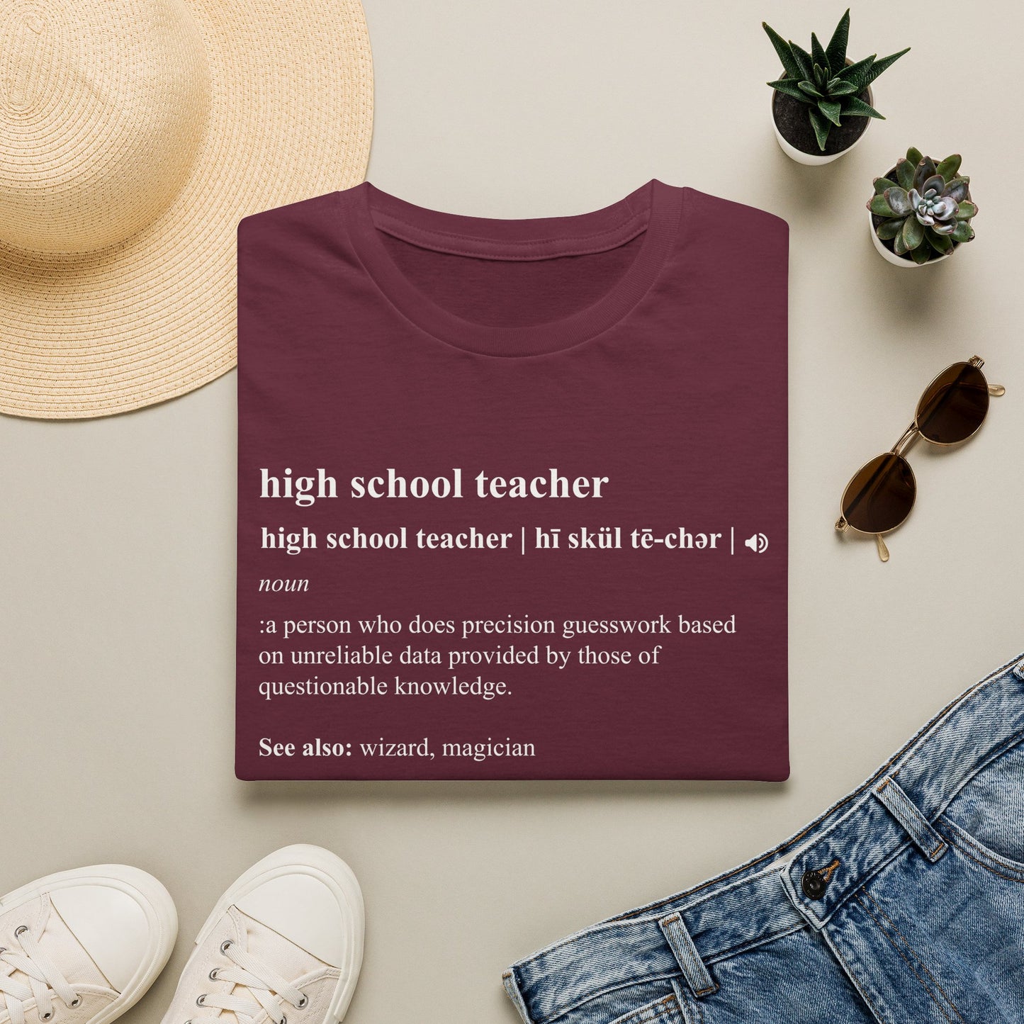 Teacher Definition T-Shirt — 'high school teacher' Funny Dictionary Tee