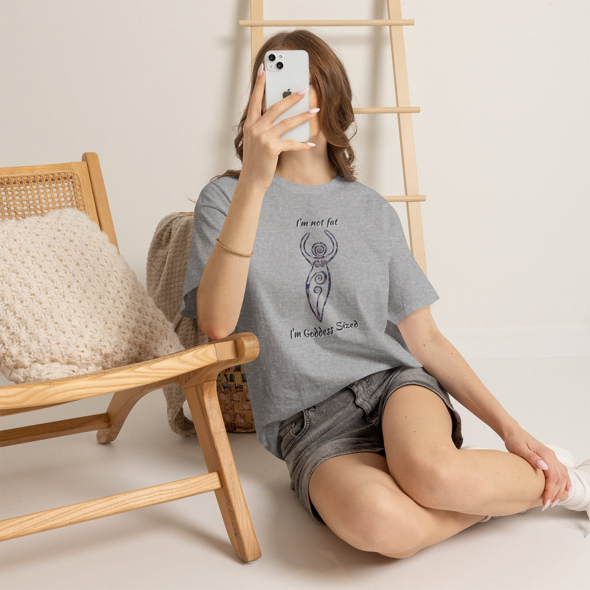 Goddess Sized Tee — "I'm not fat, I'm Goddess Sized" Empowerment T‑Shirt | Andi B. Designs