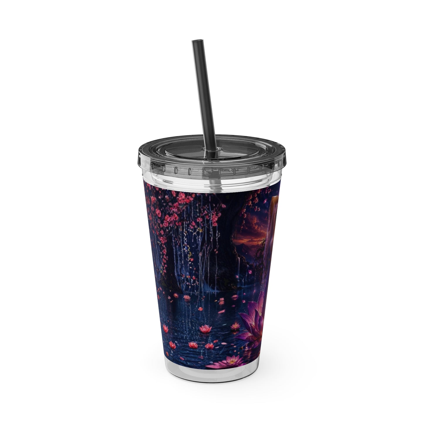 Water Goddess 16oz Sunsplash Straw Tumbler | Andi B. Designs