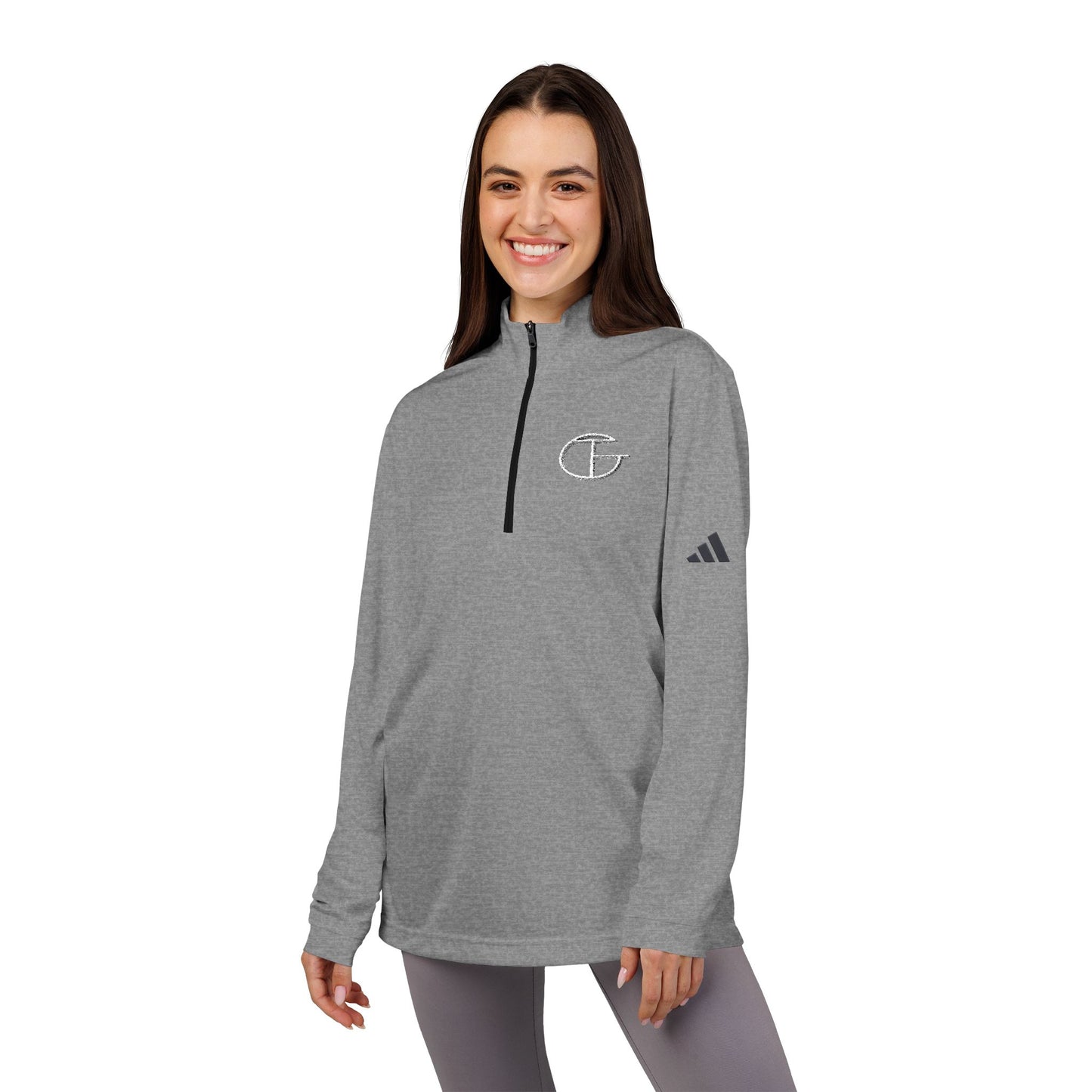 TG Athletic Apparel Embroidered Quarter-Zip Pullover — Lightweight Adidas® Performance Top
